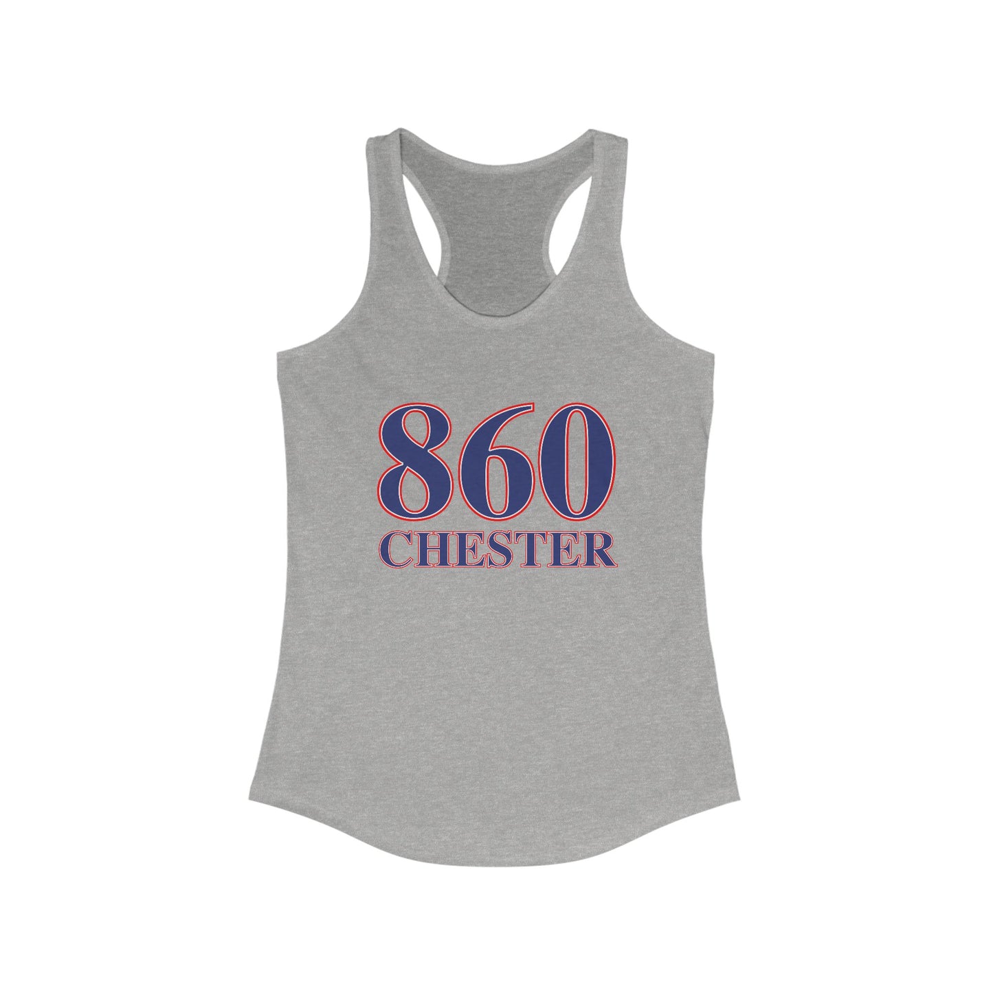 860 Chester Red White & Blue Women's Ideal Racerback Tank Top