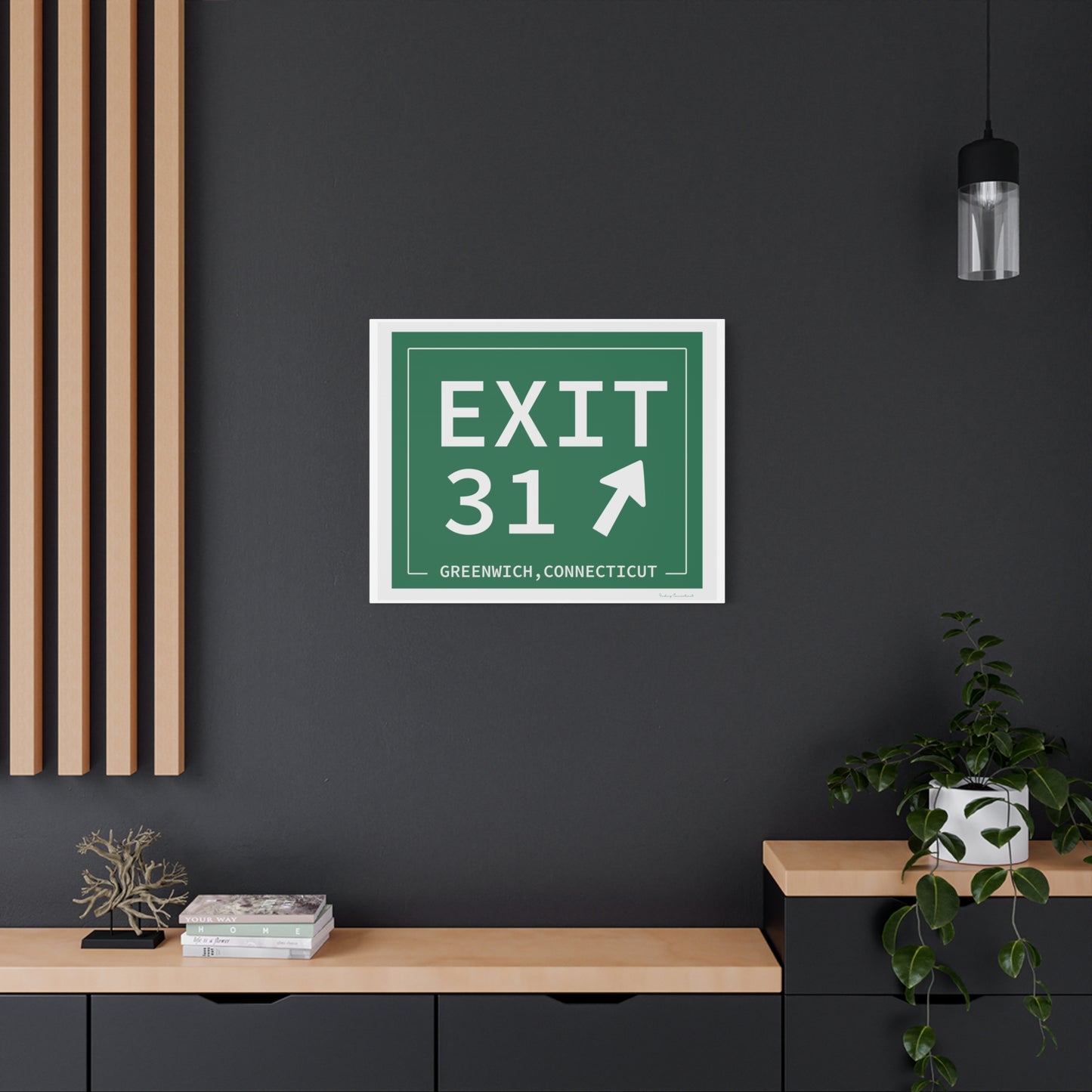 Vintage Exit 31 Merritt Parkway Sign Matte Canvas, Stretched, 1.25"