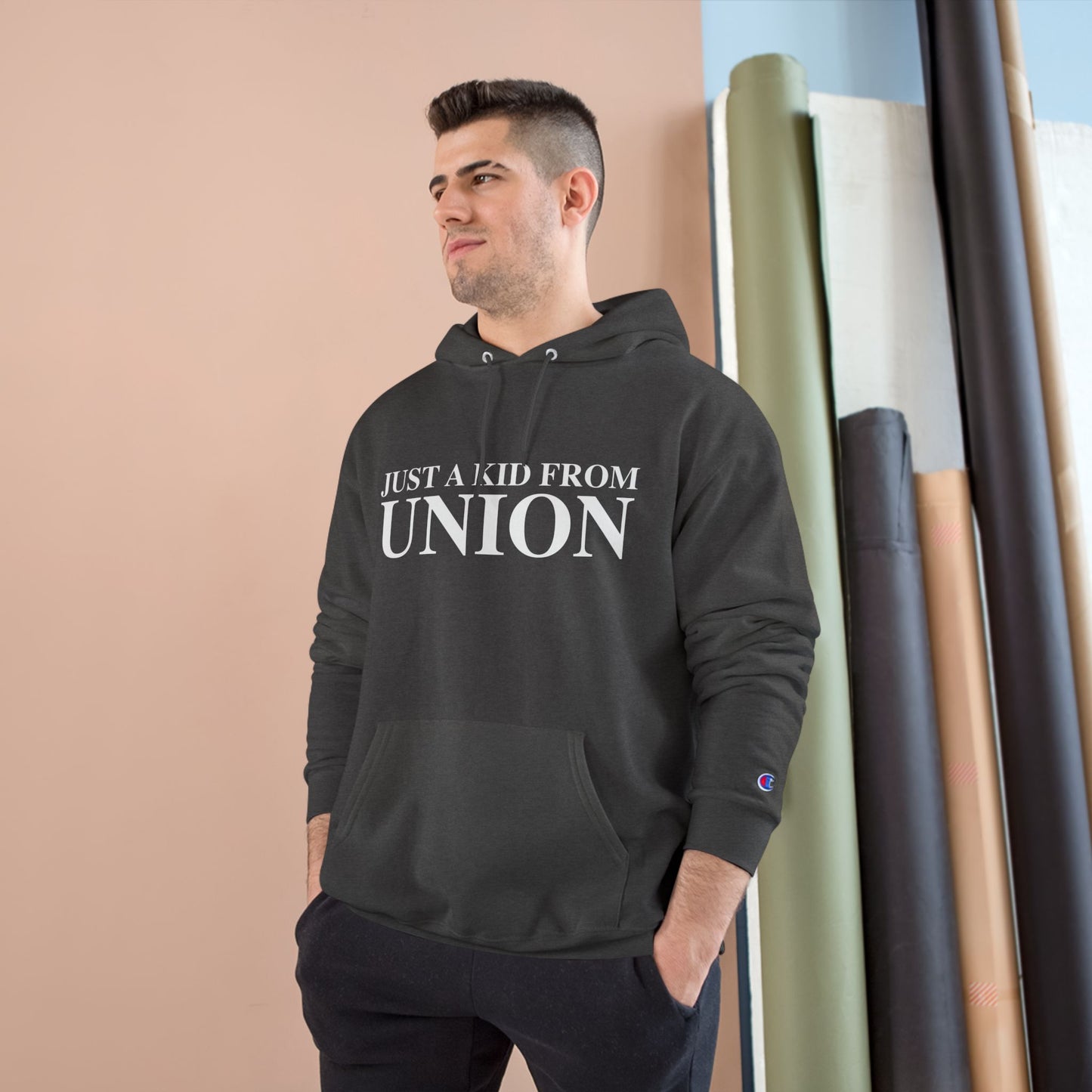 Just a kid from Union Champion Hoodie