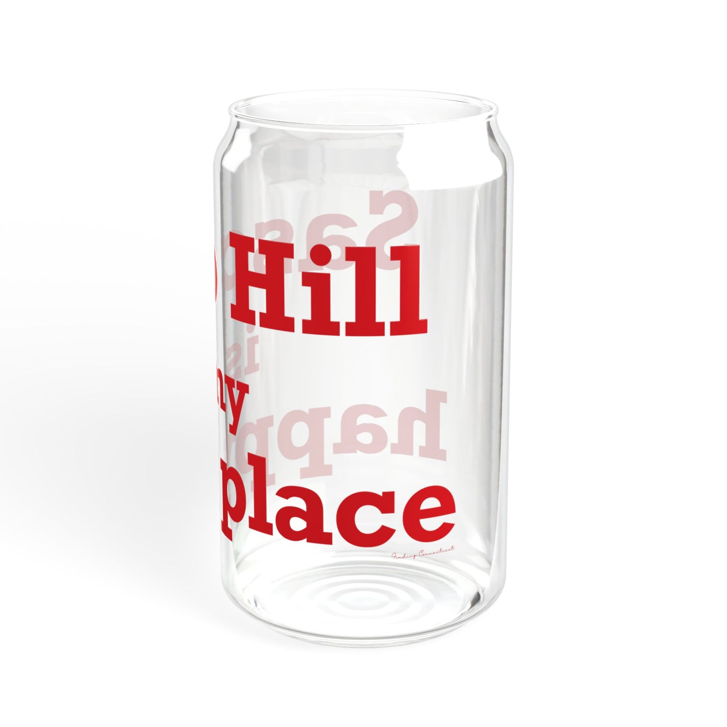 Sasco Hill is My Happy Place Sipper Glass, 16oz