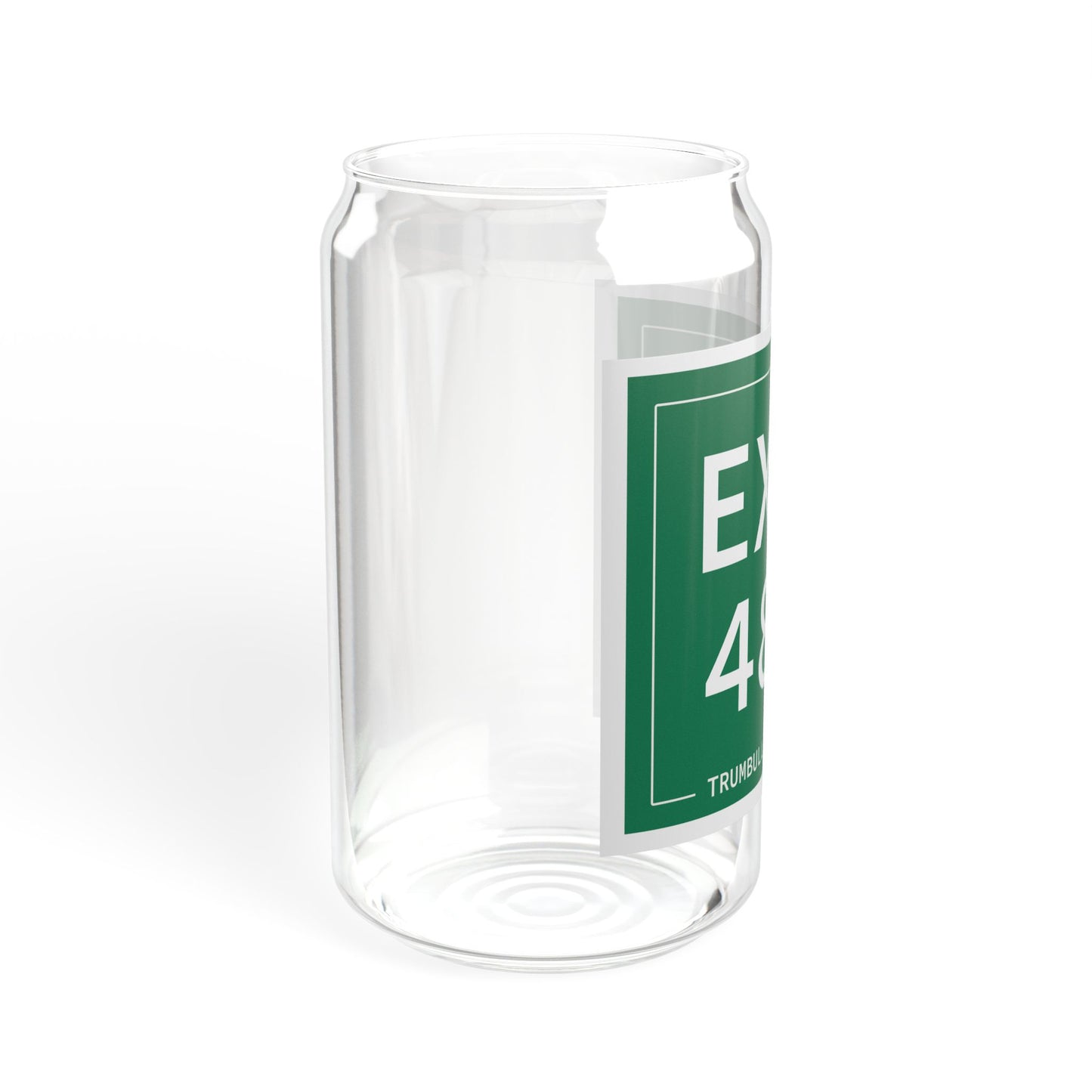 Vintage Exit 48 Merritt Parkway Sign Sipper Glass, 16oz