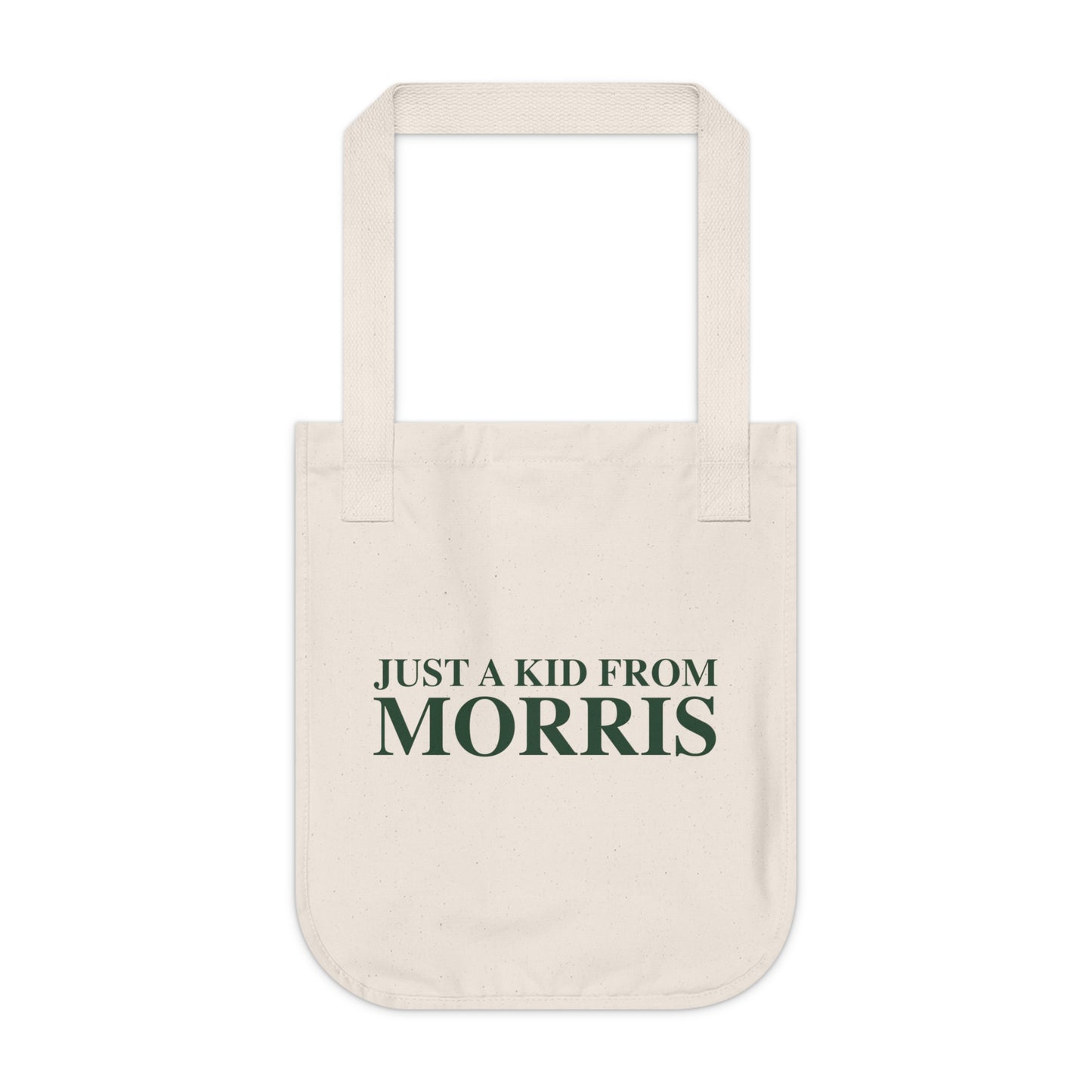 Just a kid from Morris Organic Canvas Tote Bag