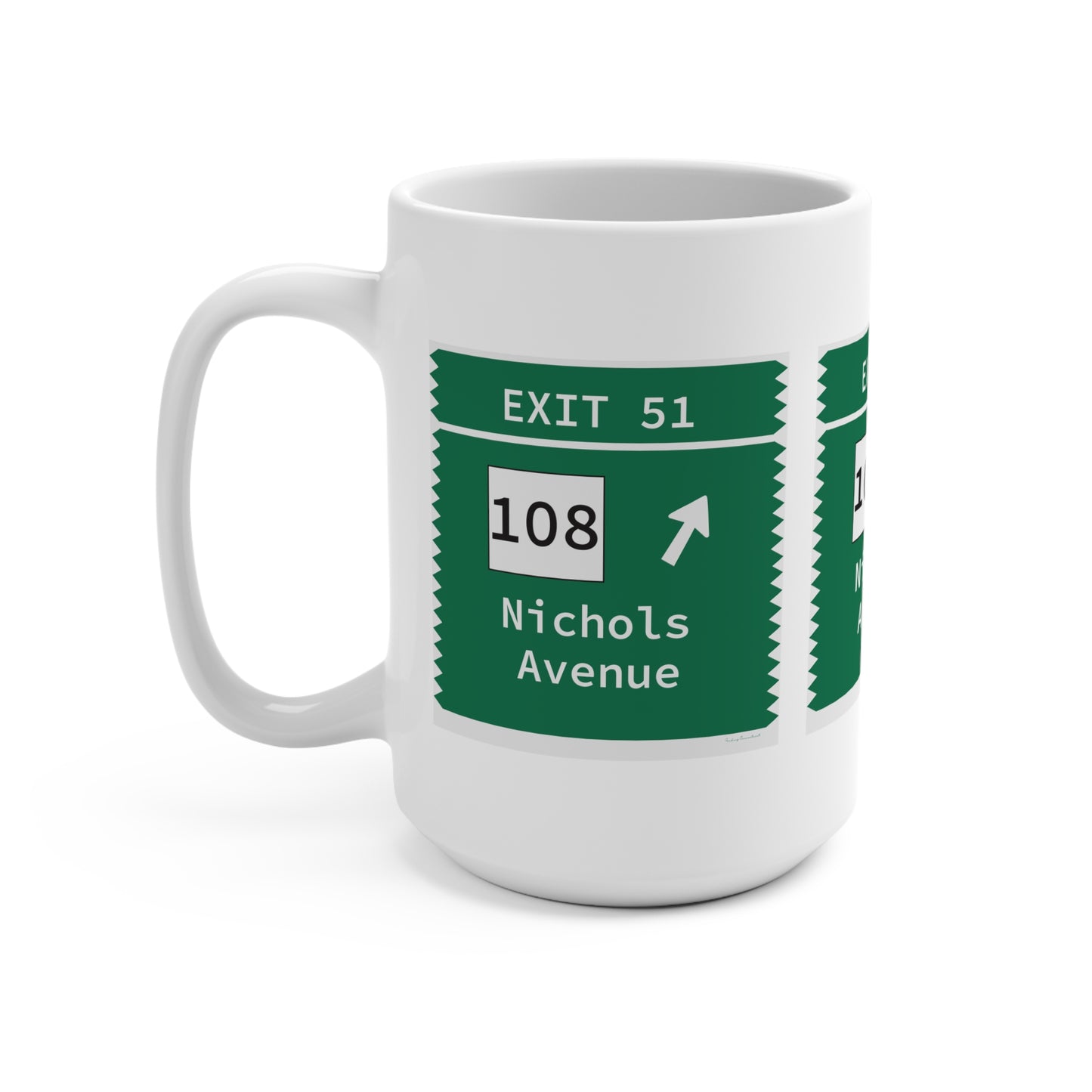 Vintage Merritt Parkway Exit 51 Sign Mug 15oz