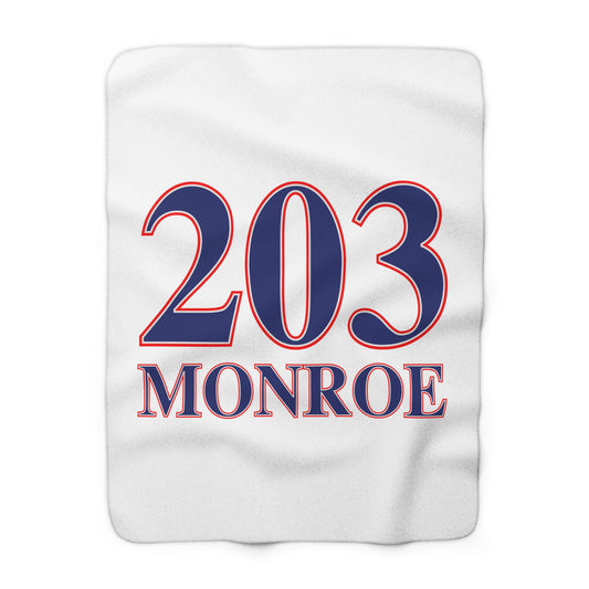 203 Monroe Red White & Blue Sherpa Fleece Blanket