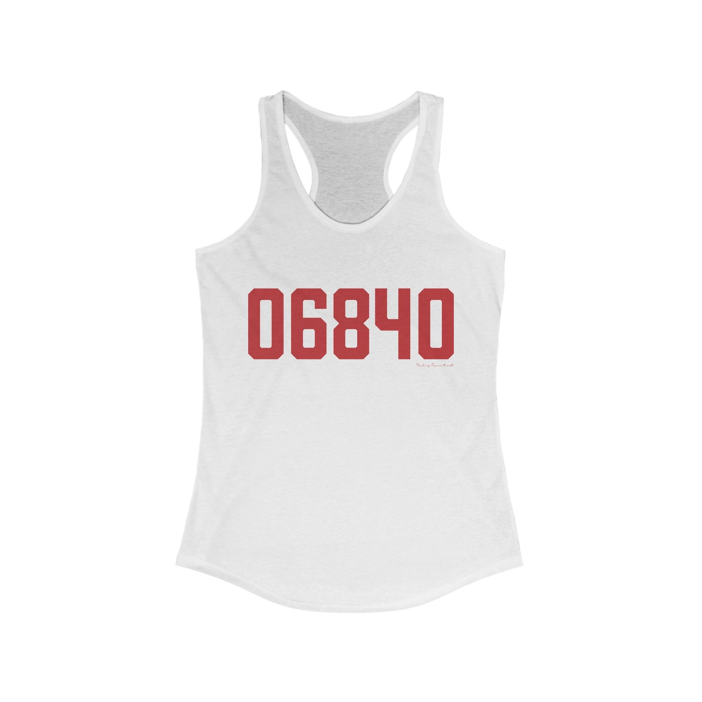 06840 New Canaan Connecticut Zip Code Women's Ideal Racerback Tank Top