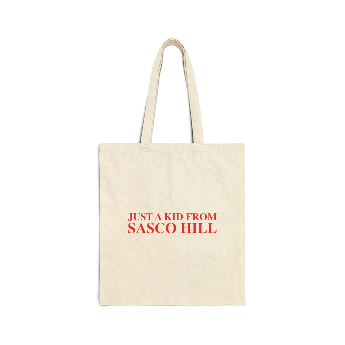 Just a kid from Sasco Hill Cotton Canvas Tote Bag