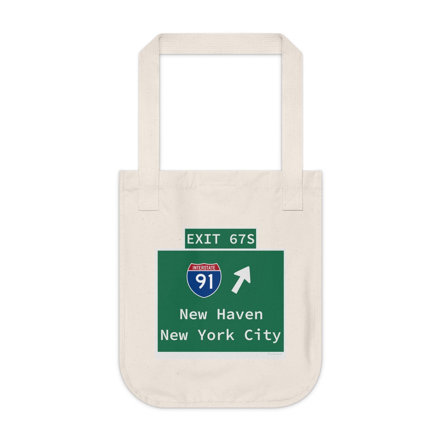 Vintage WCP Exit 67S Sign Organic Canvas Tote Bag