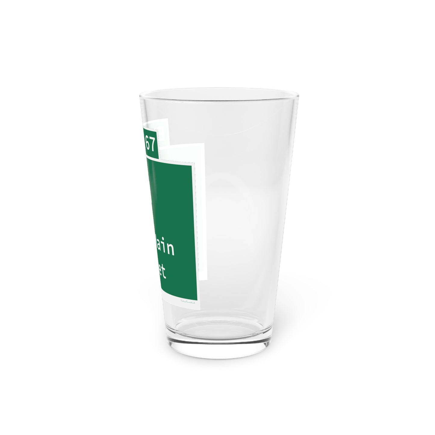 Vintage WCP Exit 67 Sign Pint Glass, 16oz