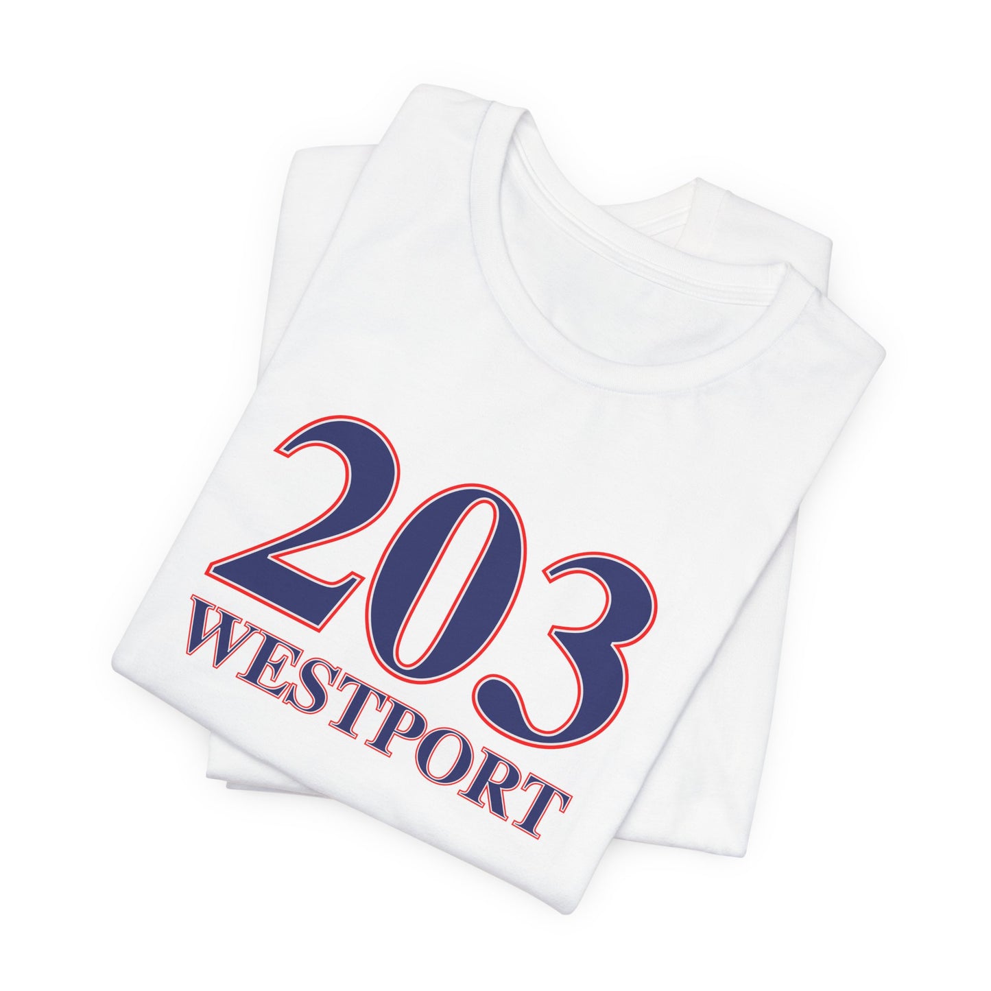 203 Westport Red White & Blue Unisex Jersey Short Sleeve T-Shirt