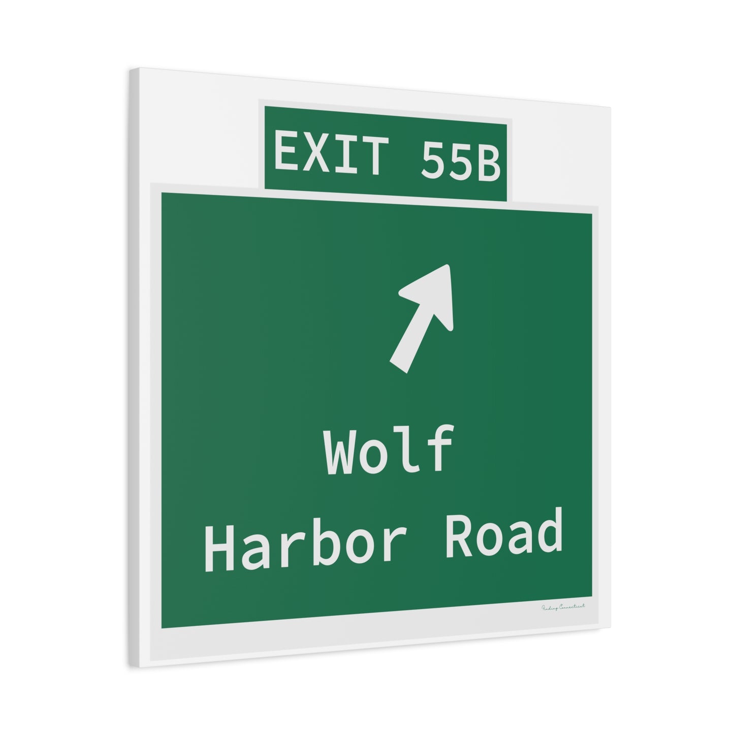 Vintage WCP Exit 55B Sign Matte Canvas, Stretched, 1.25"