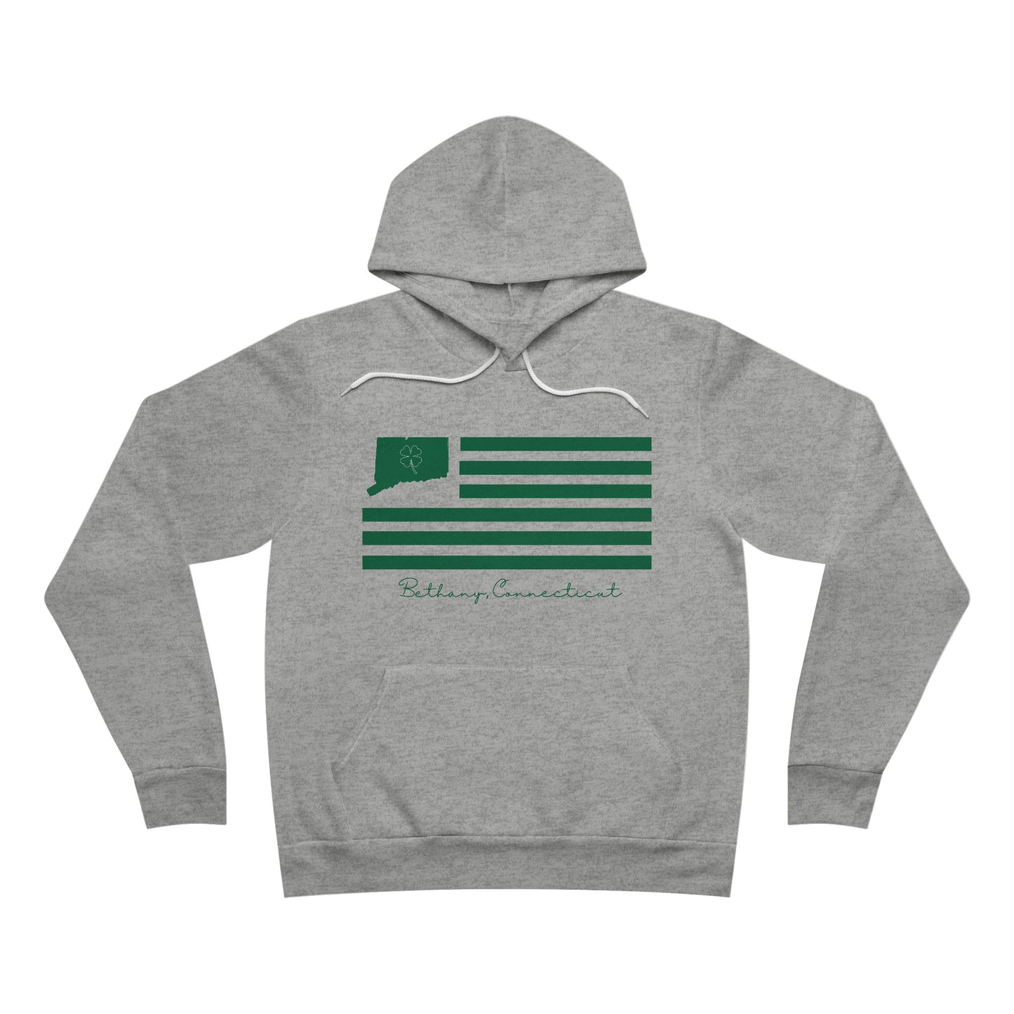 Bethany Connecticut St Patrick’s Day Flag Unisex Sponge Fleece Pullover Hoodie
