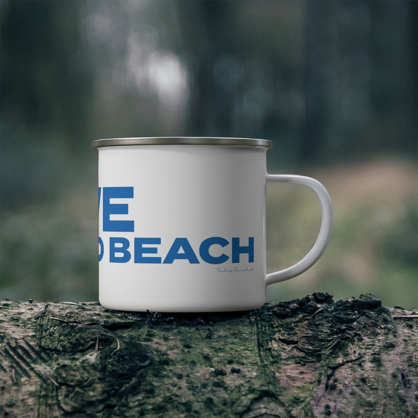 Love Fairfield Beach Enamel Camping Mug
