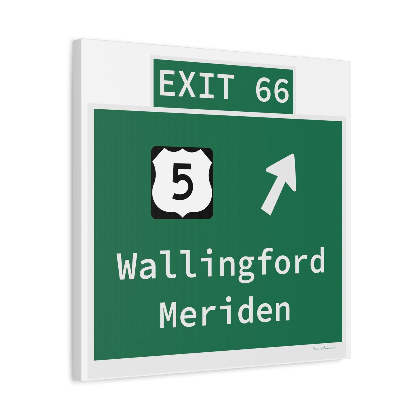Vintage WCP Exit 66 Sign Matte Canvas, Stretched, 1.25"