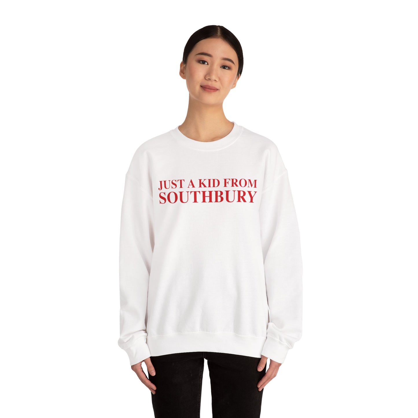 Just a kid from Southbury Unisex Heavy Blend™ Crewneck Sweatshirt