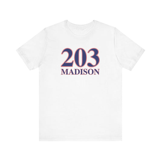 203 Madison Red White & Blue Unisex Jersey Short Sleeve T-Shirt