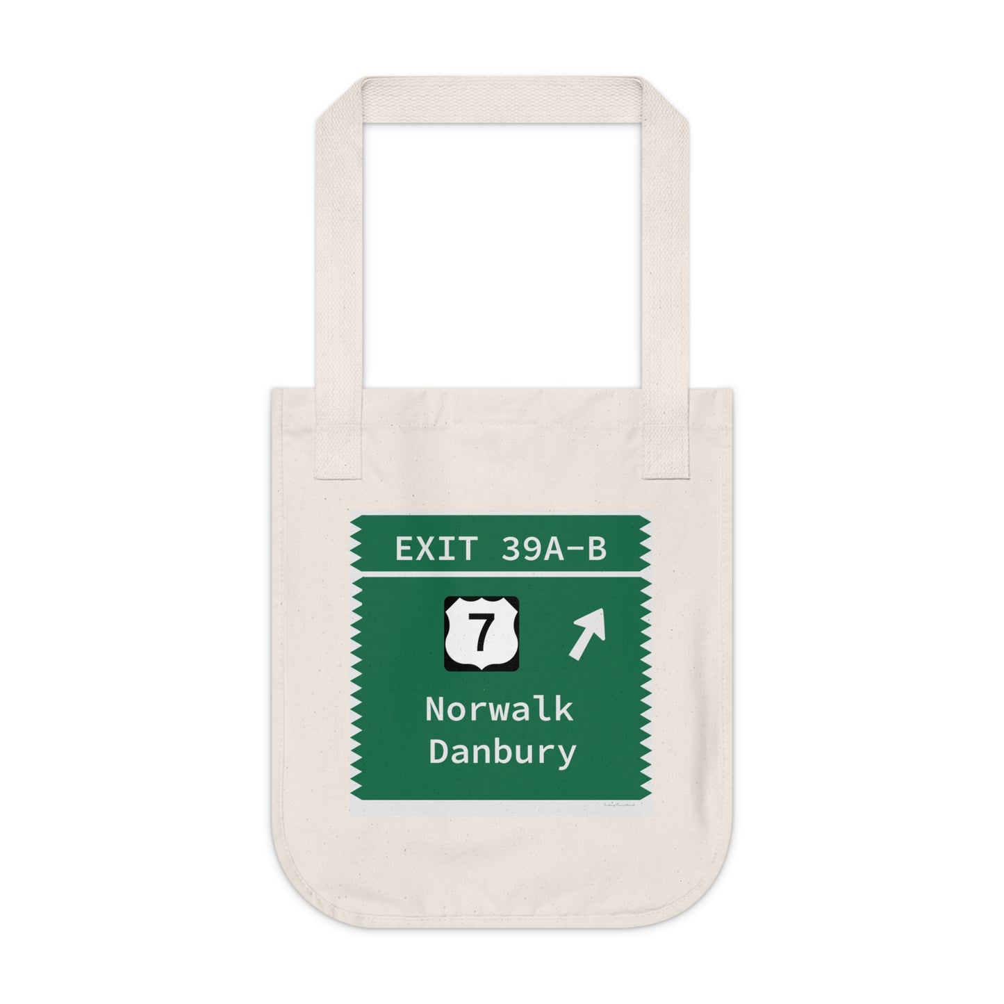 Vintage Merritt Parkway Exit 39 A-B Sign Organic Canvas Tote Bag