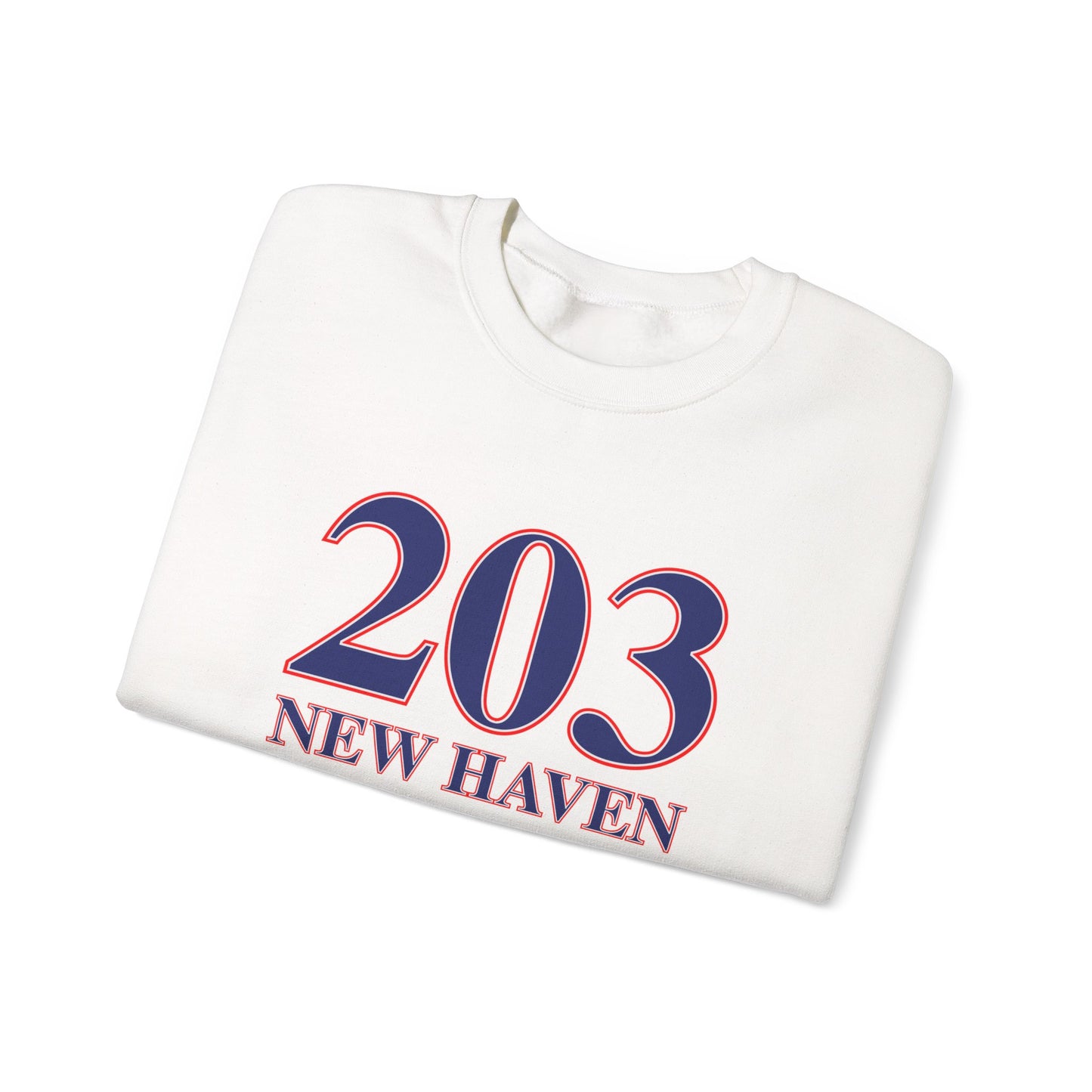 203 New Haven Red, White & Blue Unisex Heavy Blend™ Crewneck Sweatshirt