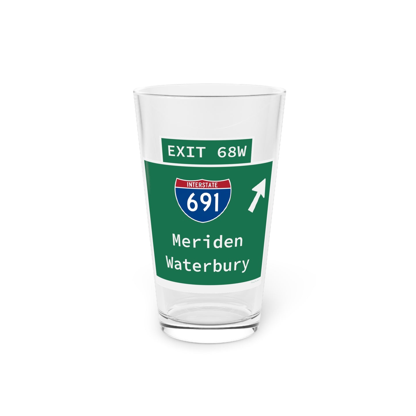 Vintage WCP Exit 68W Pint Glass, 16oz