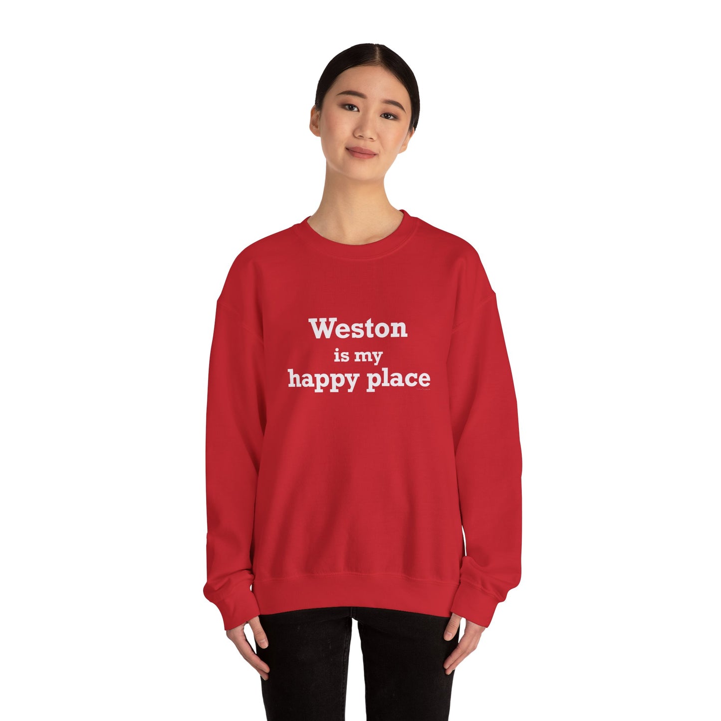 Weston Is My Happy Place Unisex Heavy Blend™ Crewneck Sweatshirt