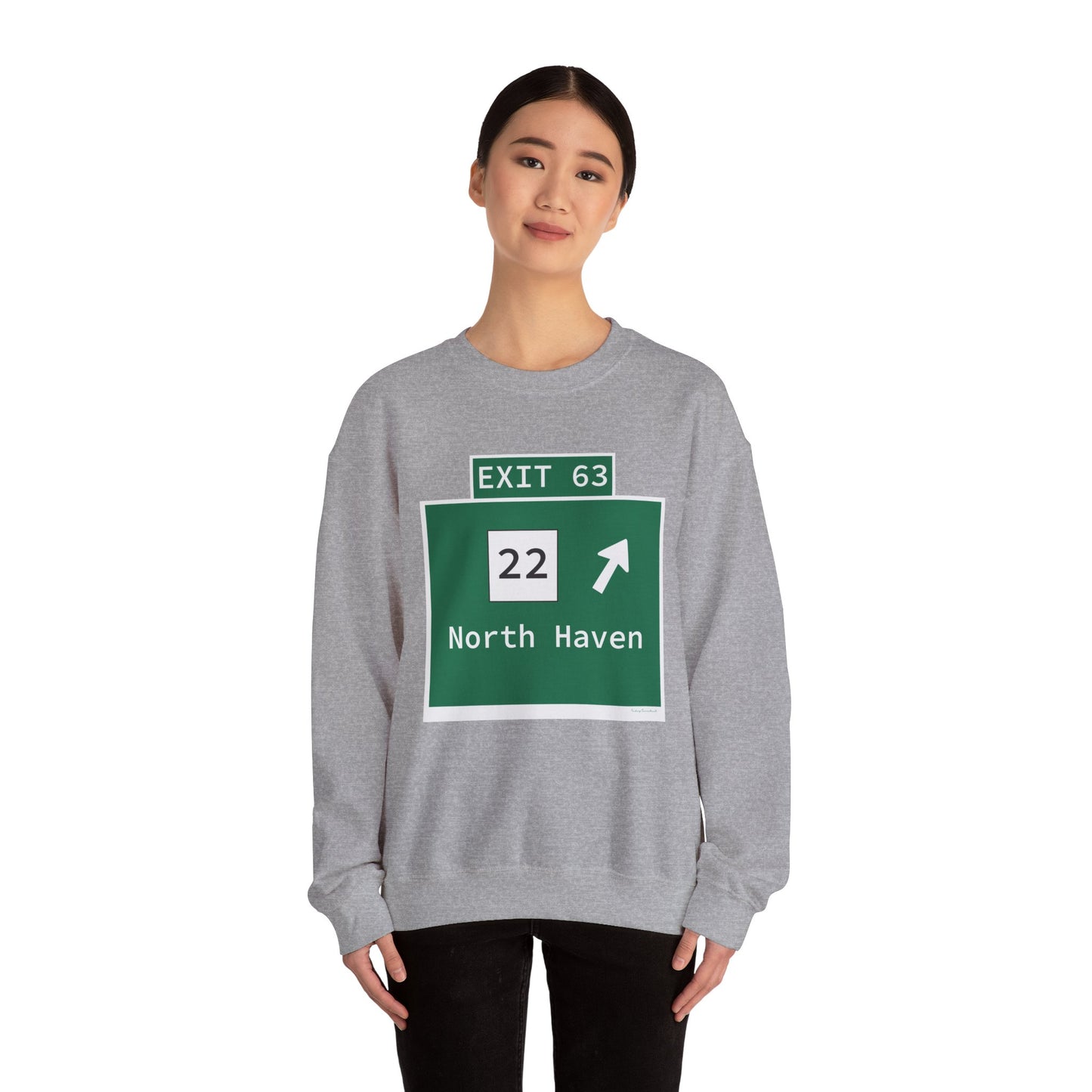 Vintage WCP Exit 63 Sign Unisex Heavy Blend™ Crewneck Sweatshirt