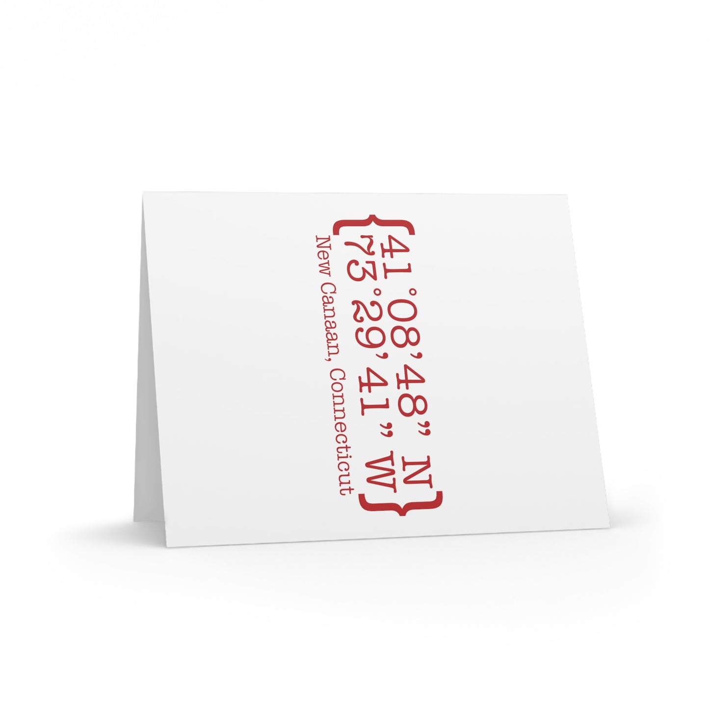 New Canaan Coordinates Greeting Cards