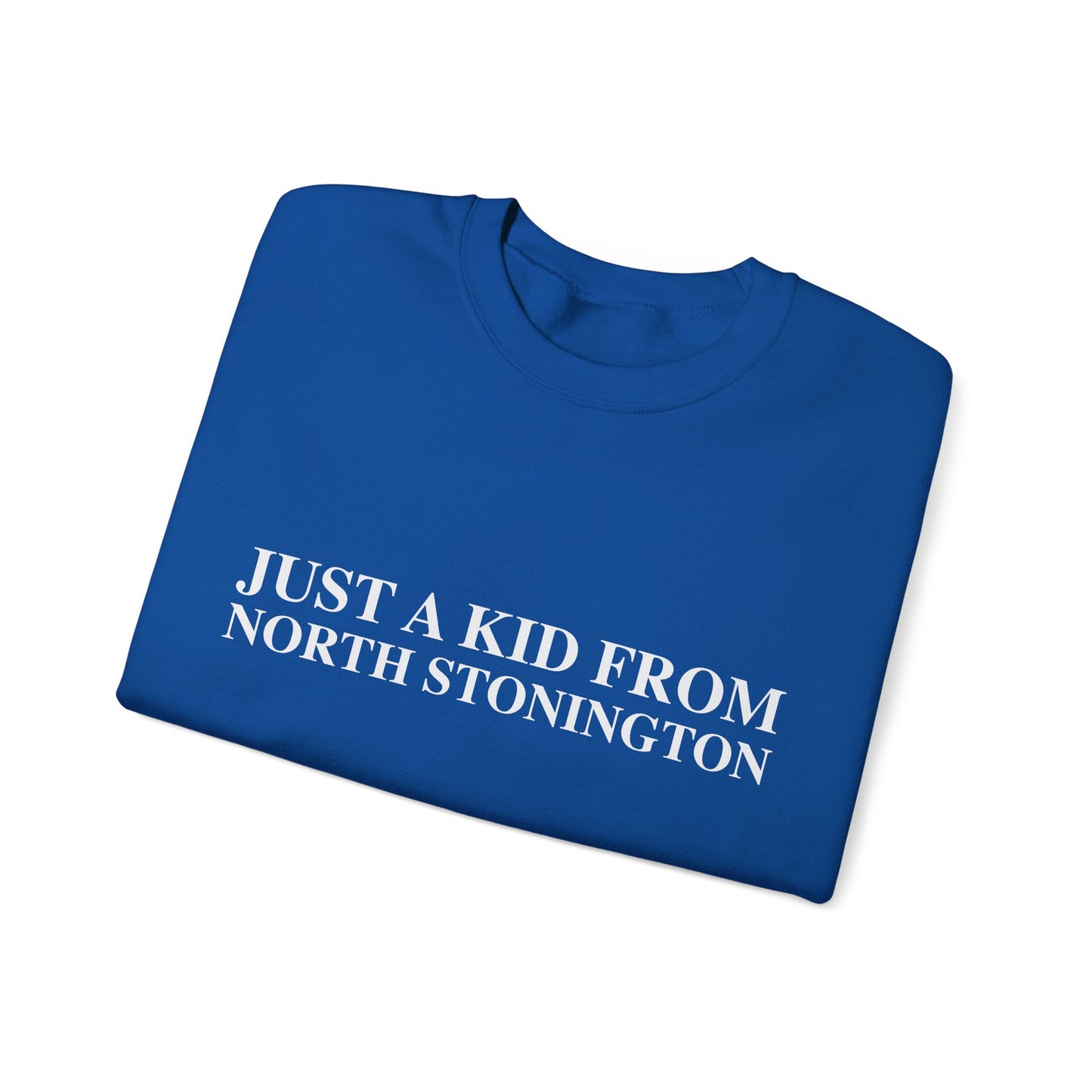 Just a kid from North Stonington Unisex Heavy Blend™ Crewneck Sweatshirt