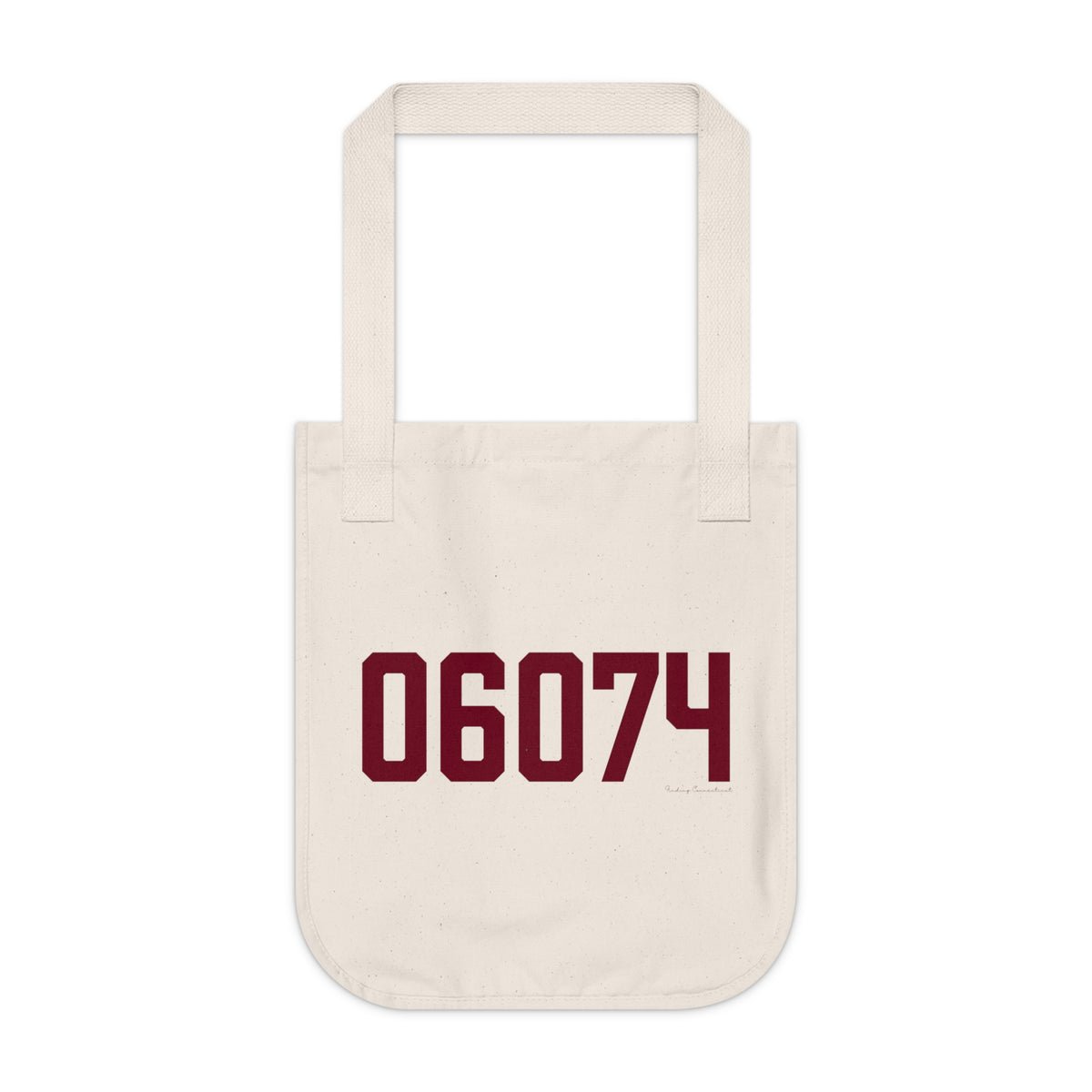 06074 South Windsor Connecticut Zip Code Organic Canvas Tote Bag