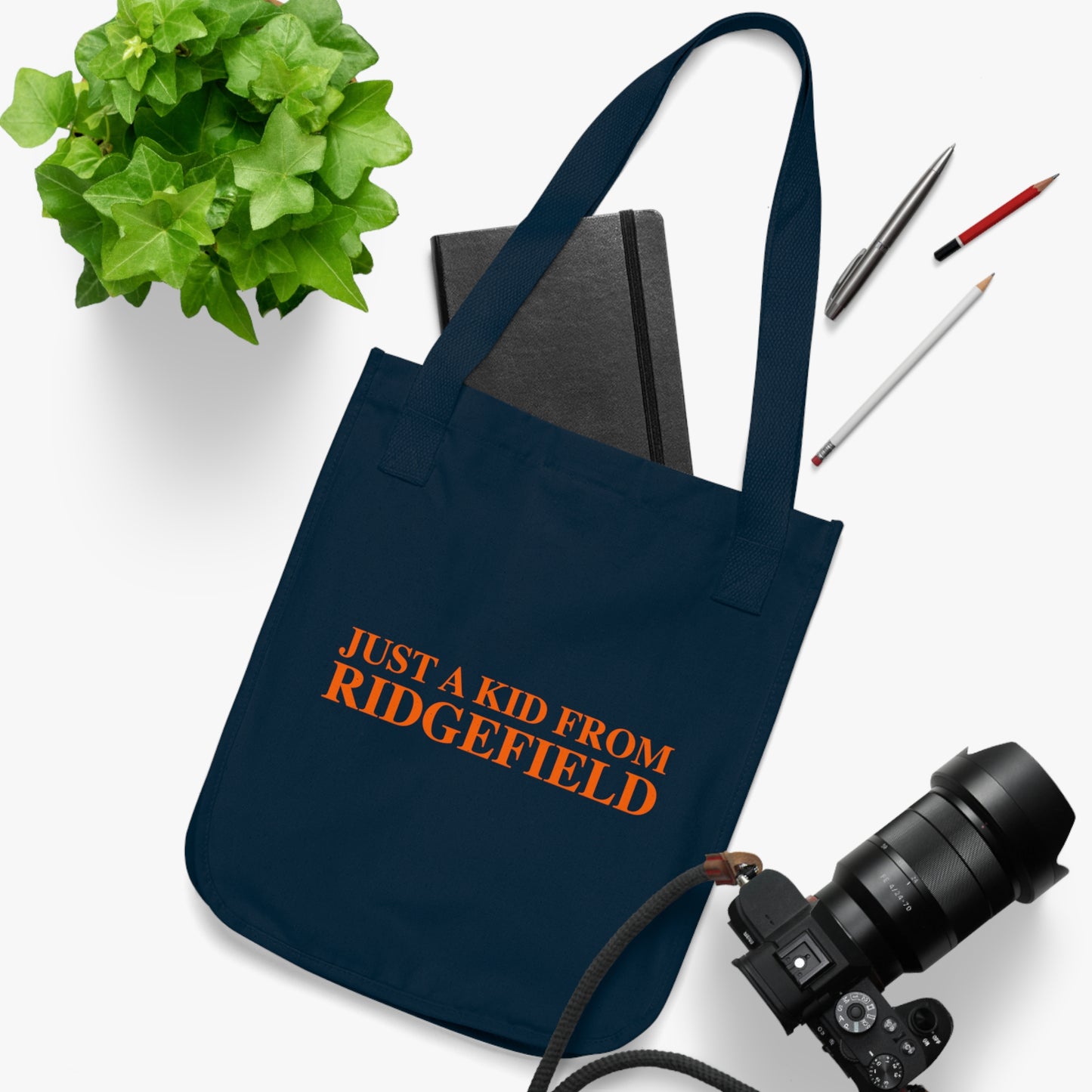 Just a kid from Ridgefield Organic Canvas Tote Bag
