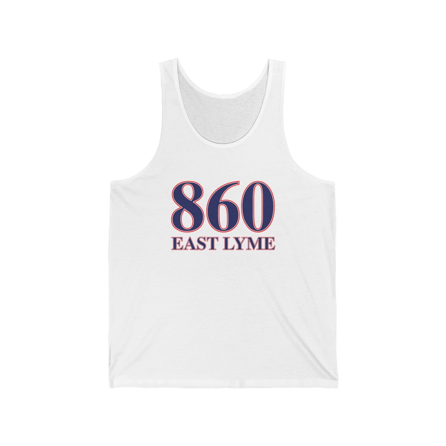 860 East Lyme Red White & Blue Unisex Jersey Tank Top
