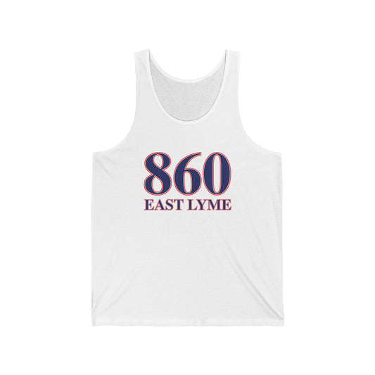 860 East Lyme Red White & Blue Unisex Jersey Tank Top