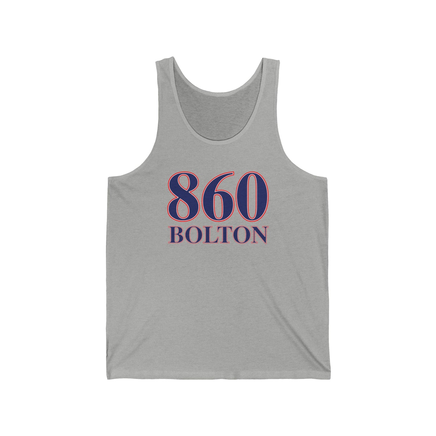 860 Bolton Red White & Blue Unisex Jersey Tank Top