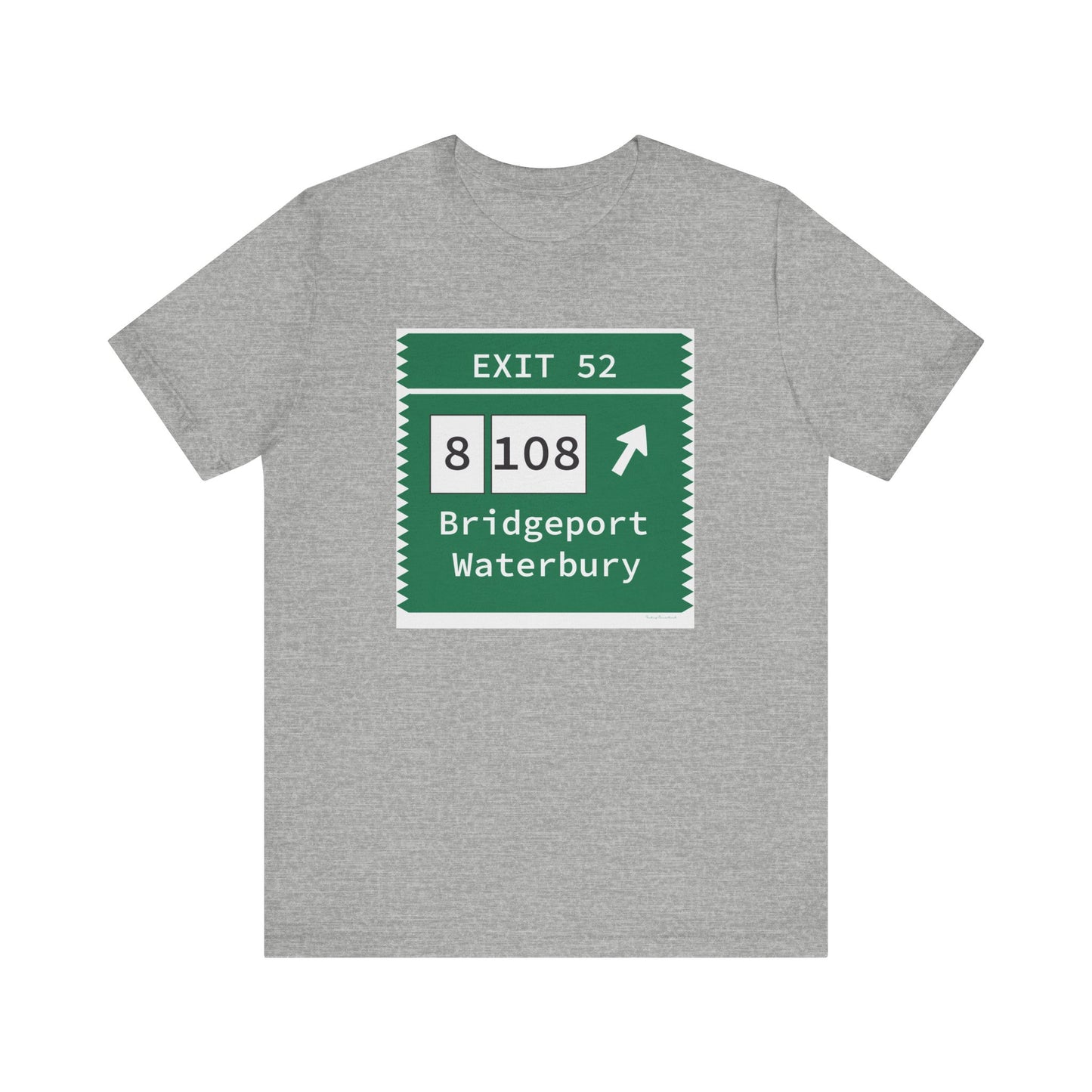 Vintage Merritt Parkway Exit 52 Sign Unisex Jersey Short Sleeve T-Shirt