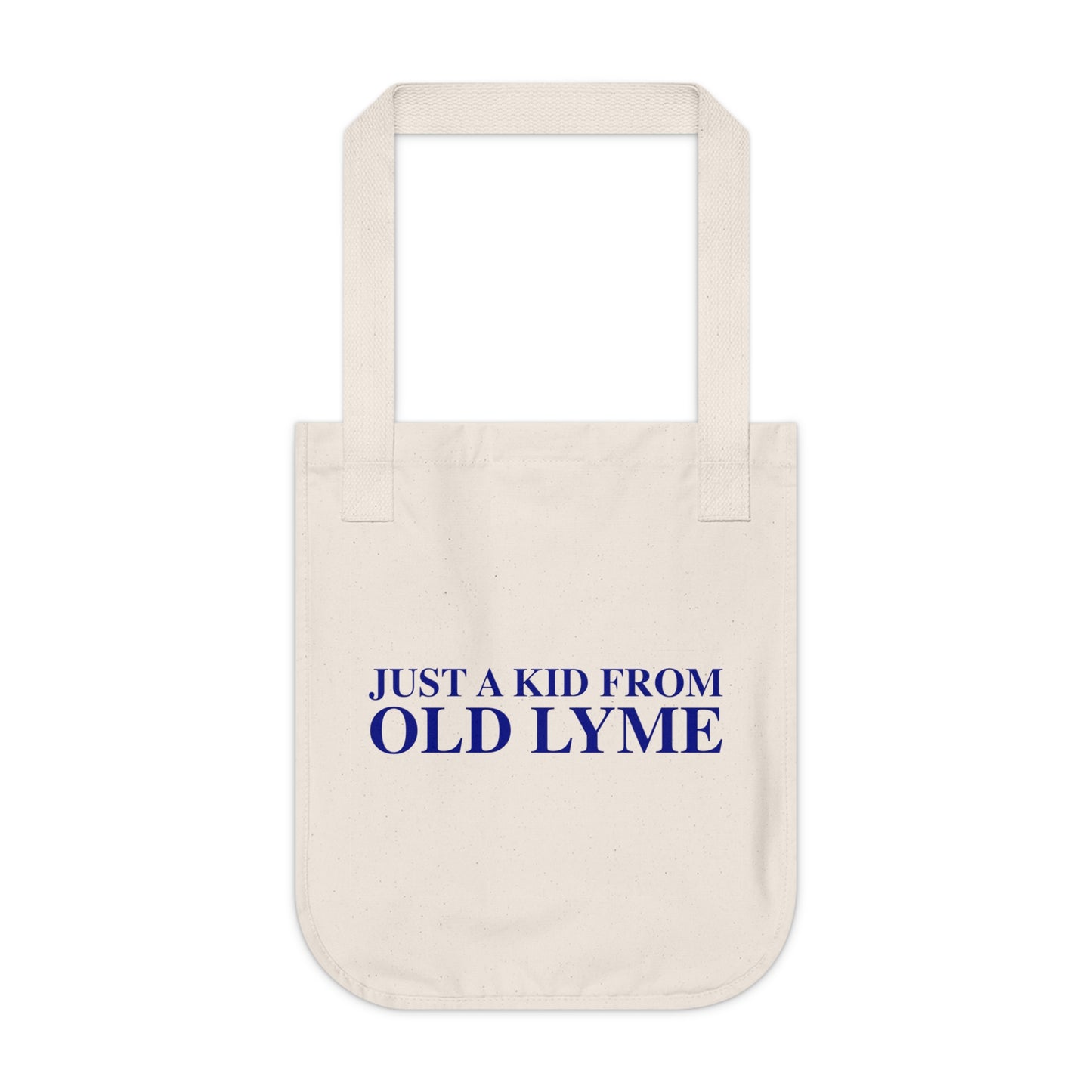 Just a kid from Old Lyme Organic Canvas Tote Bag