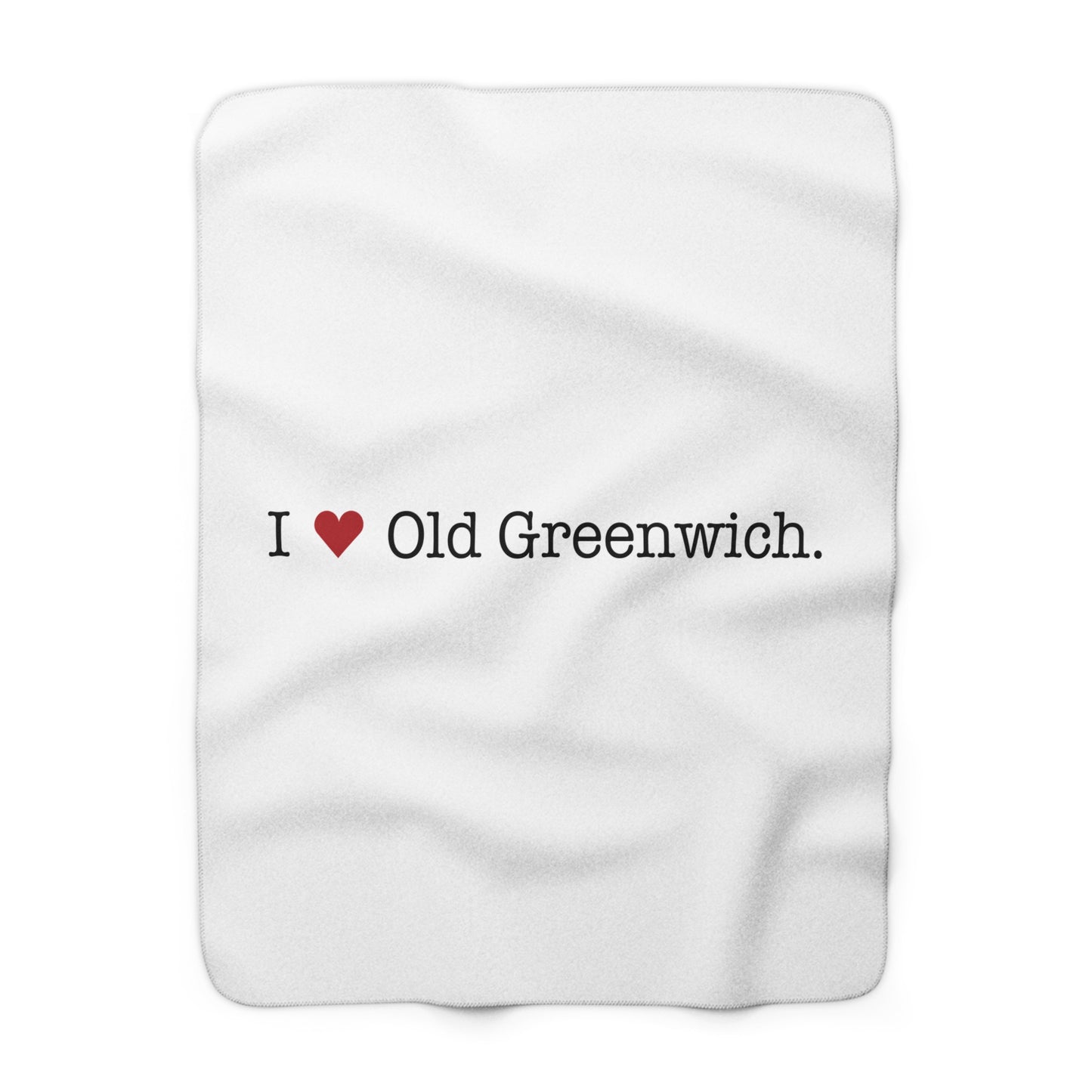 I Heart Old Greenwich. Sherpa Fleece Blanket
