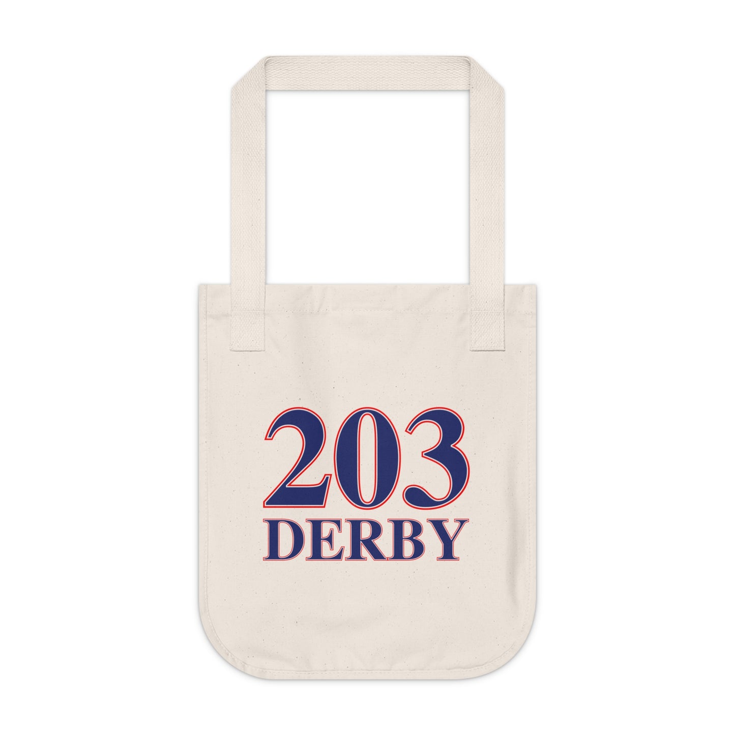 203 Derby Red White & Blue Organic Canvas Tote Bag