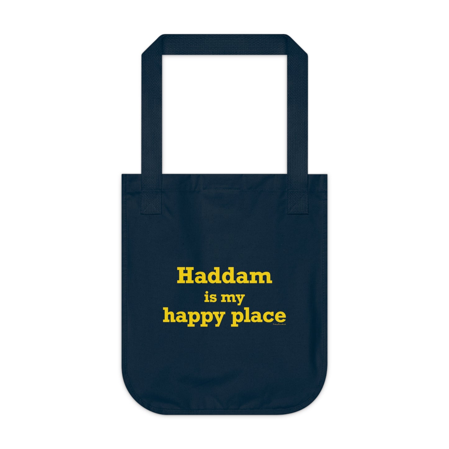 Haddam is My Happy Place Organic Canvas Tote Bag