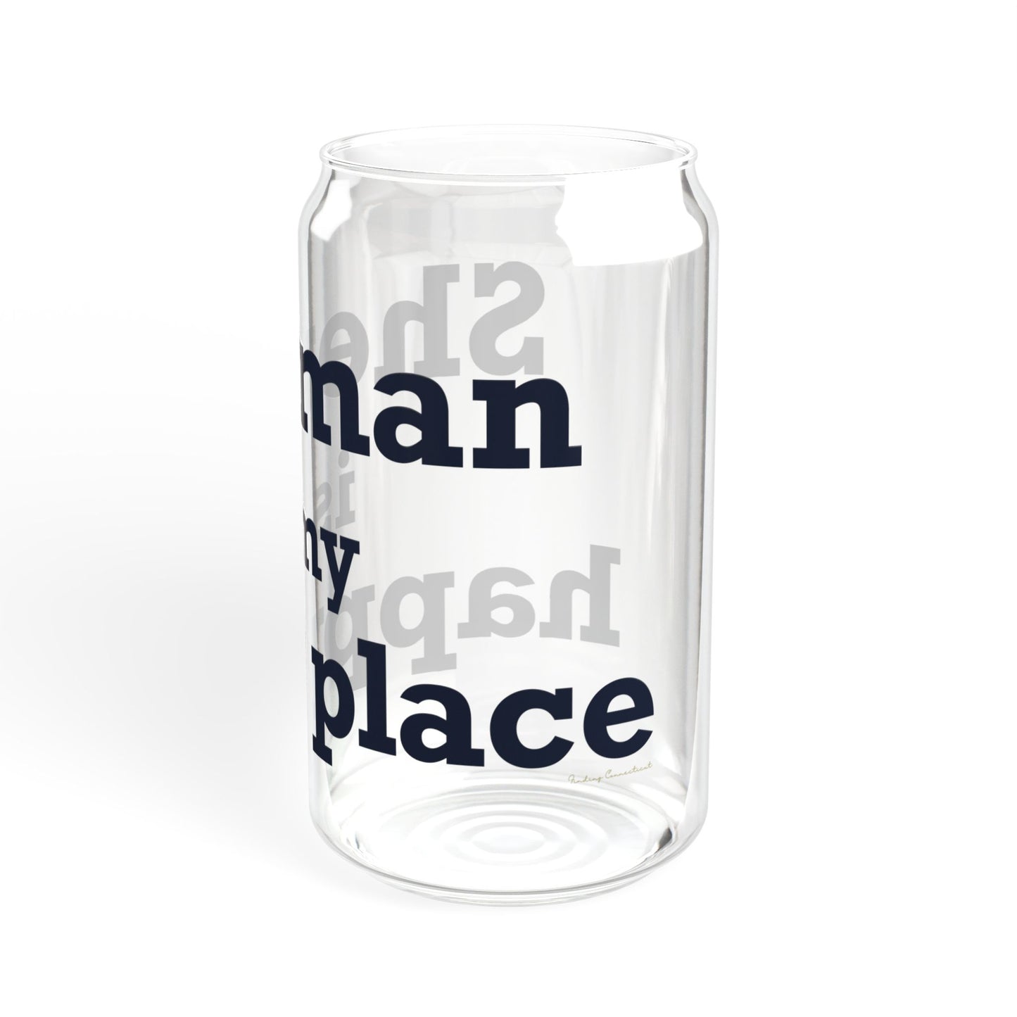 Sherman Is My Happy Place Sipper Glass, 16oz