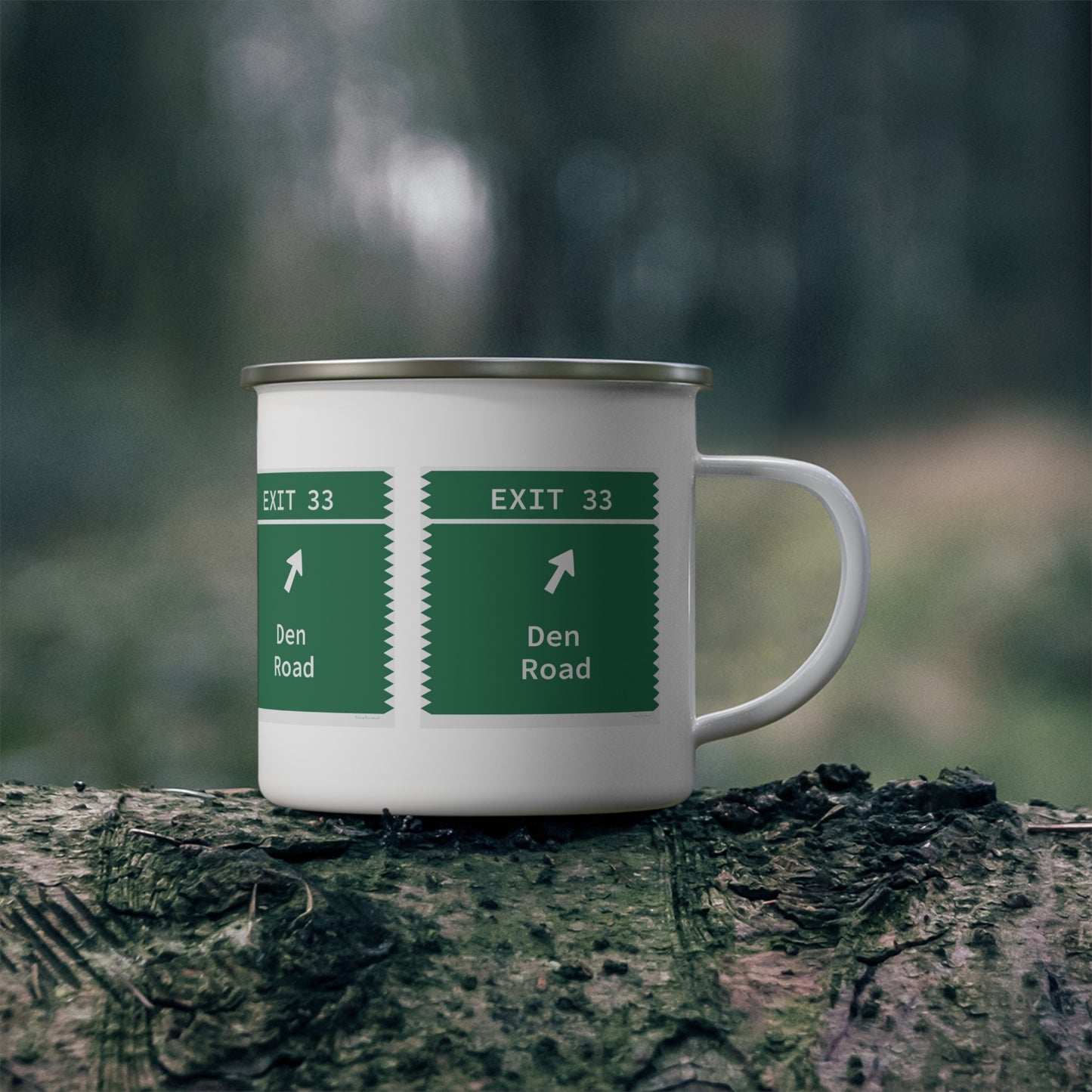 Vintage Merritt Parkway Exit 33 Sign Enamel Camping Mug