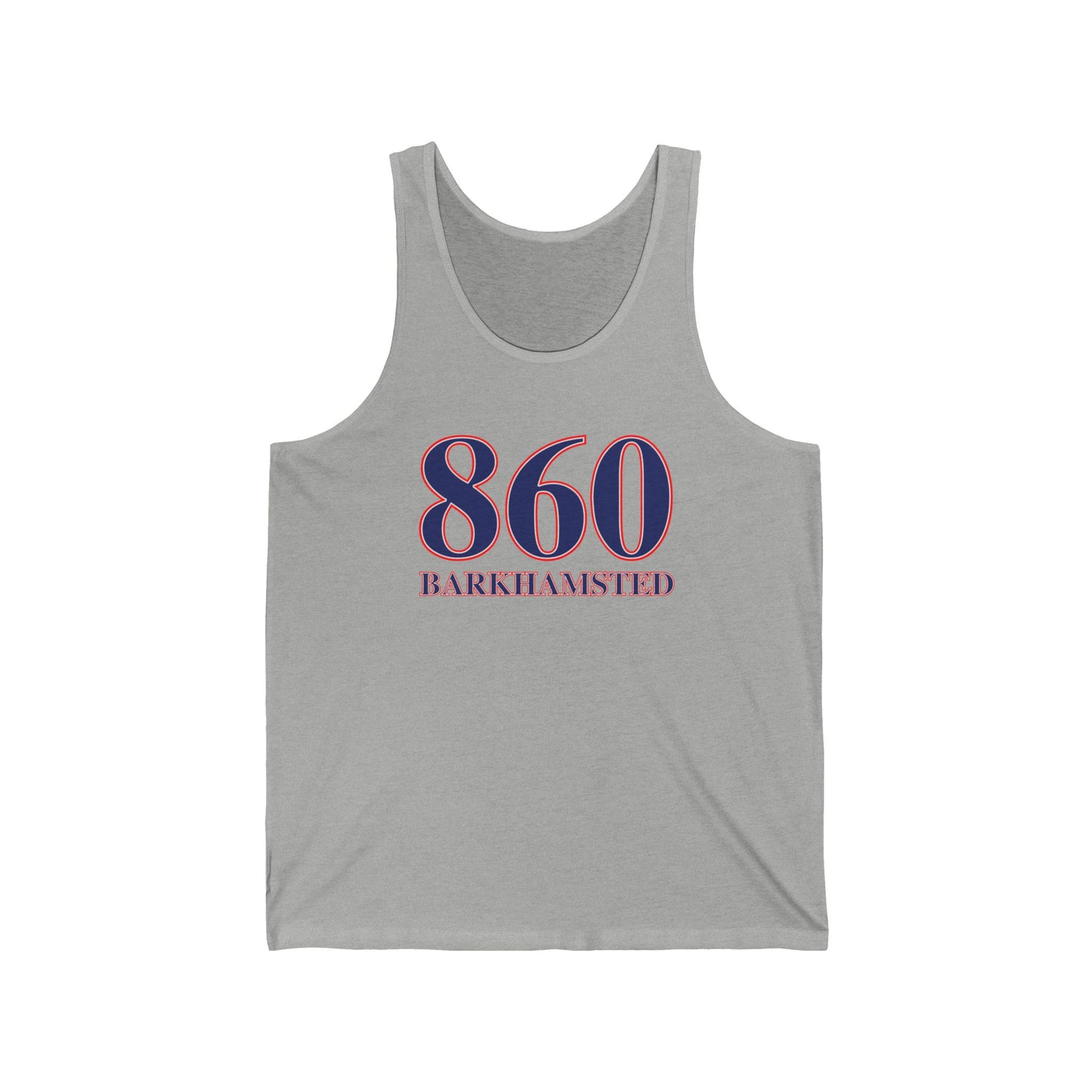 860 Barkhamsted Red White & Blue Unisex Jersey Tank Top