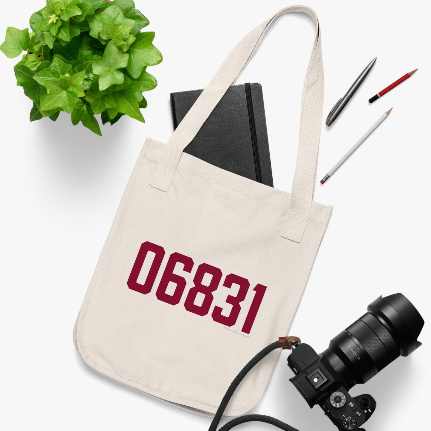 06831 - Greenwich Connecticut Zip Code Organic Canvas Tote Bag