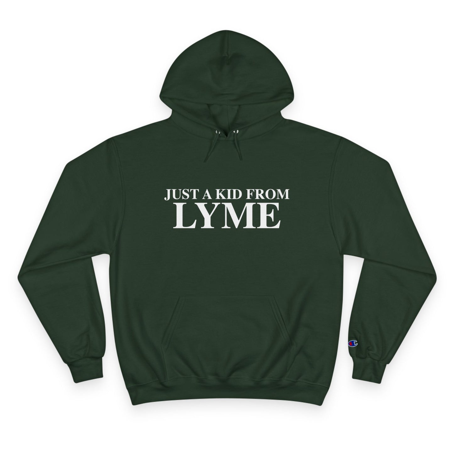 Just a kid from Lyme Champion Hoodie