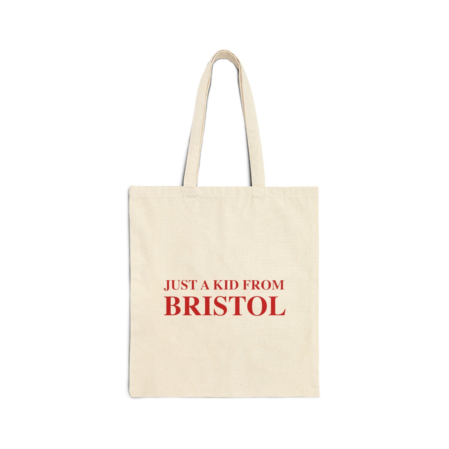 Just a kid from Bristol Cotton Canvas Tote Bag