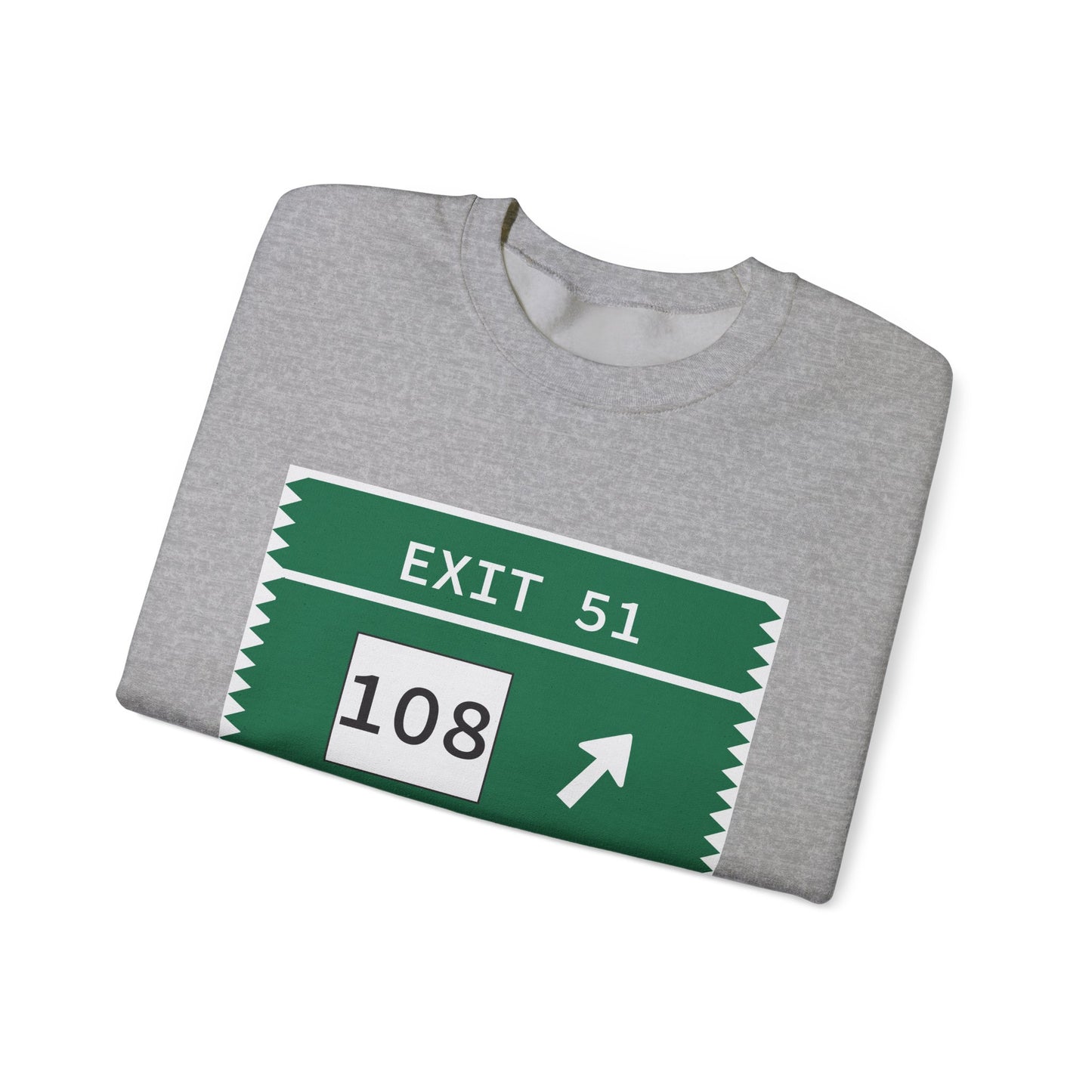 Vintage Merritt Parkway Exit 51 Sign Unisex Heavy Blend™ Crewneck Sweatshirt