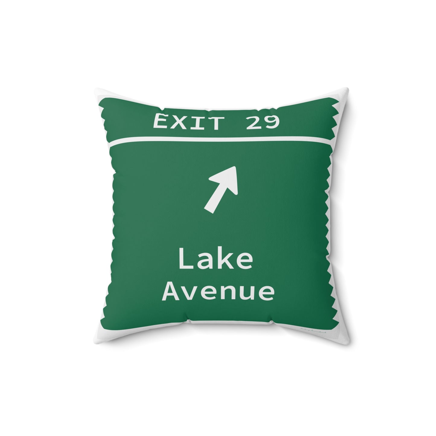 Vintage Merritt Parkway Exit 29 Sign Spun Polyester Square Pillow