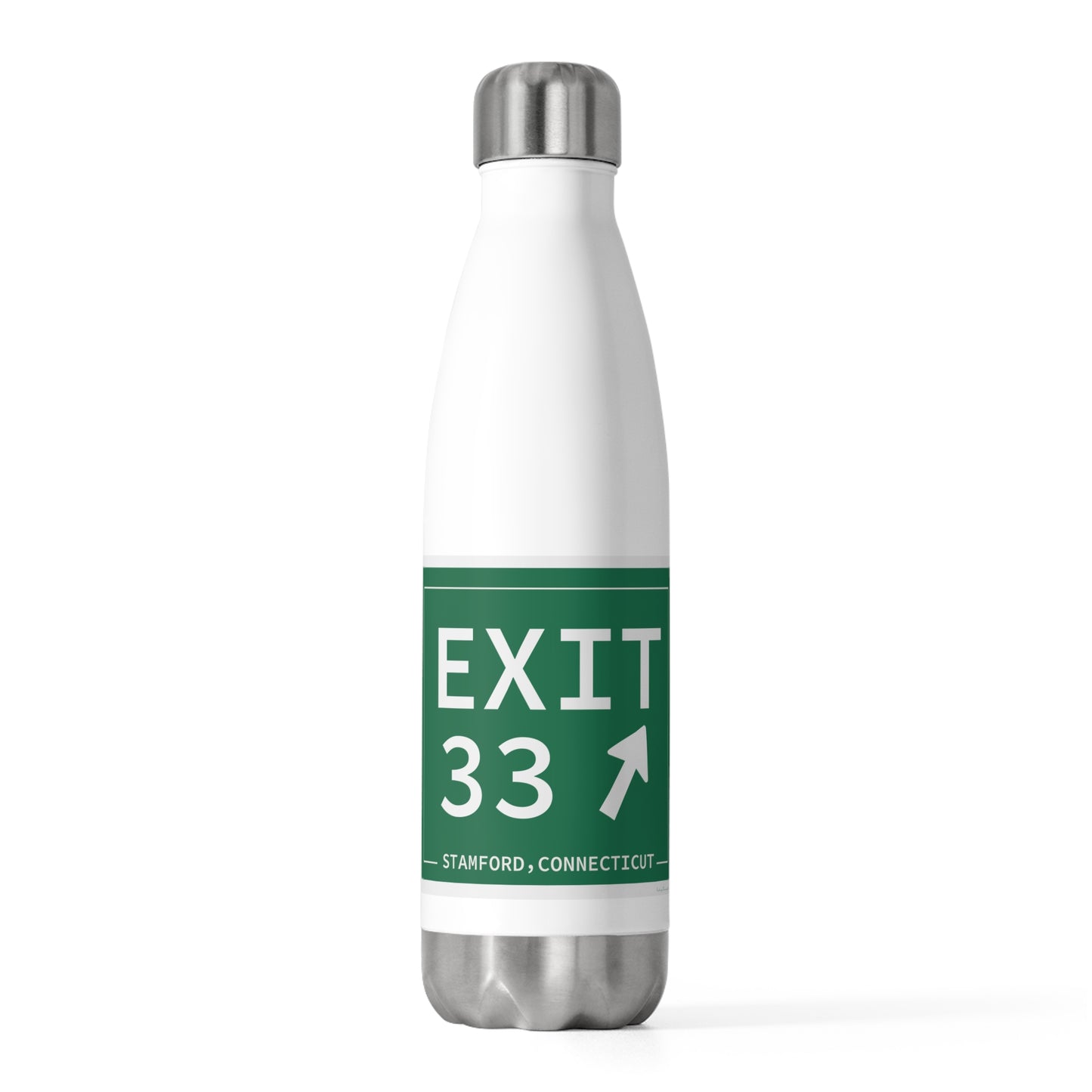 Vintage Exit 33 Merritt Parkway Sign 20oz Insulated Bottle