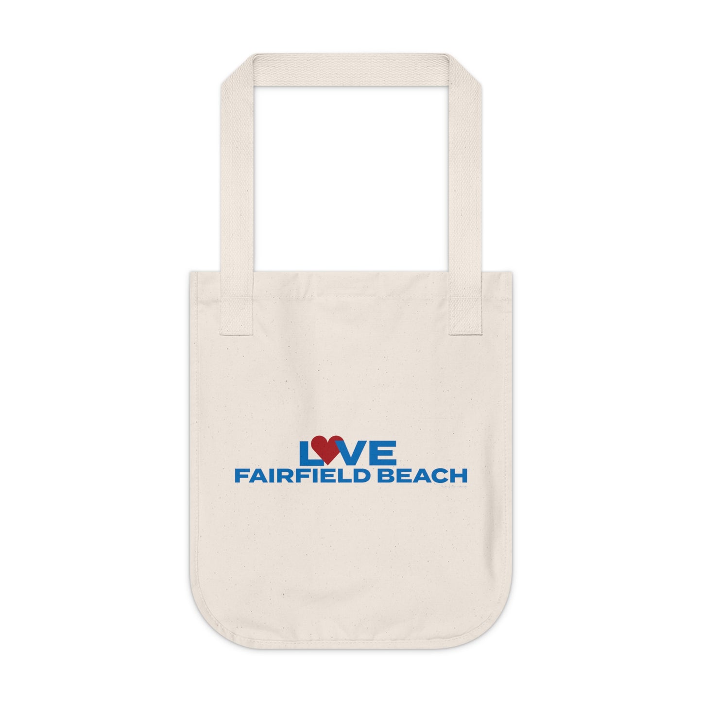 Love Fairfield Beach Organic Canvas Tote Bag