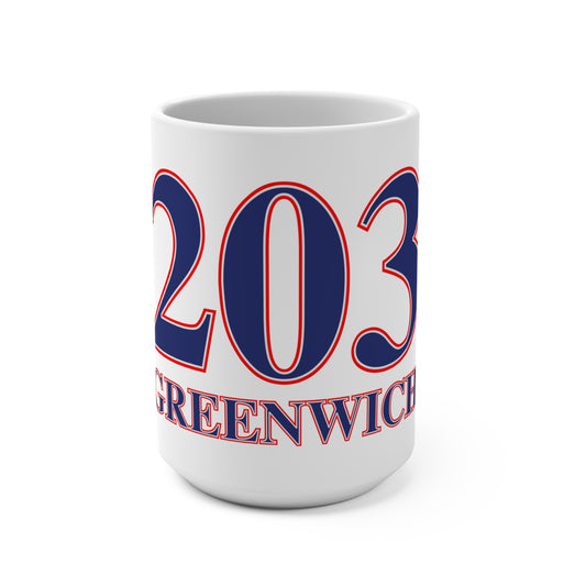 203 Greenwich Red White & Blue Mug 15oz