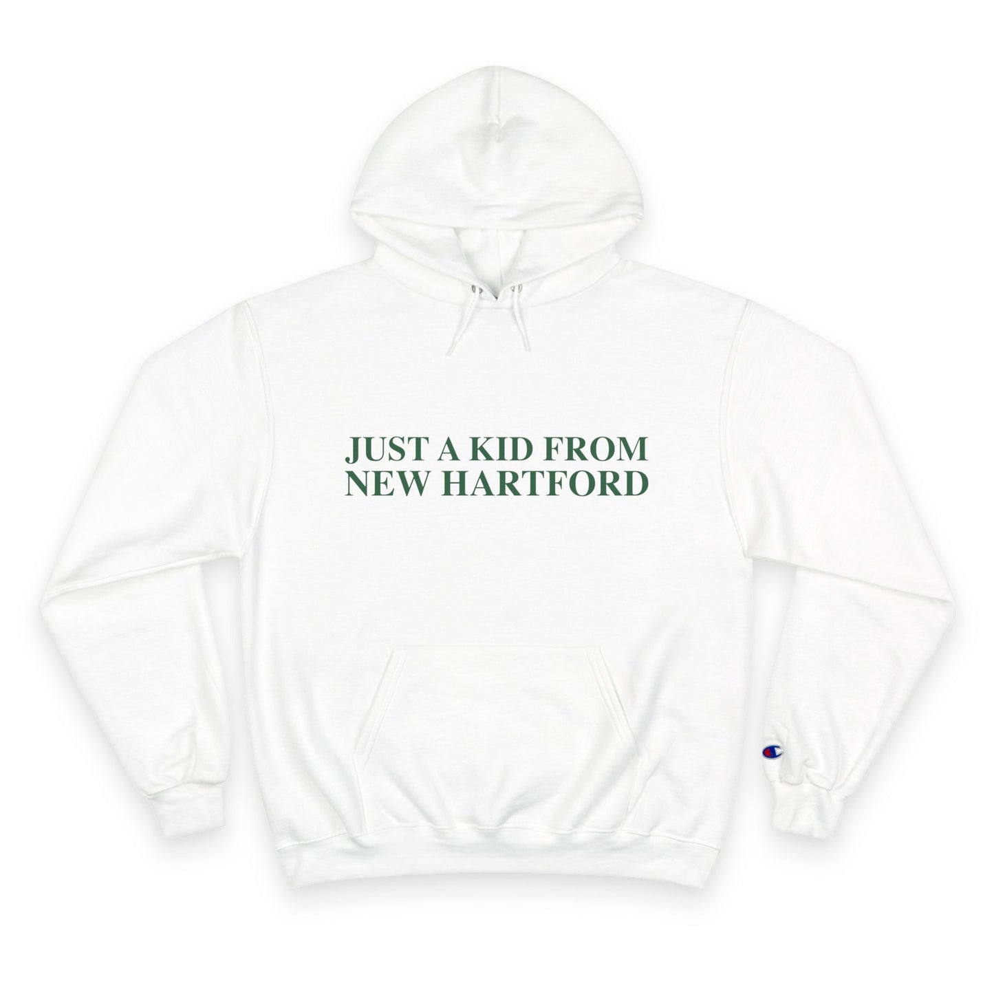 Just a kid from New Hartford Champion Hoodie