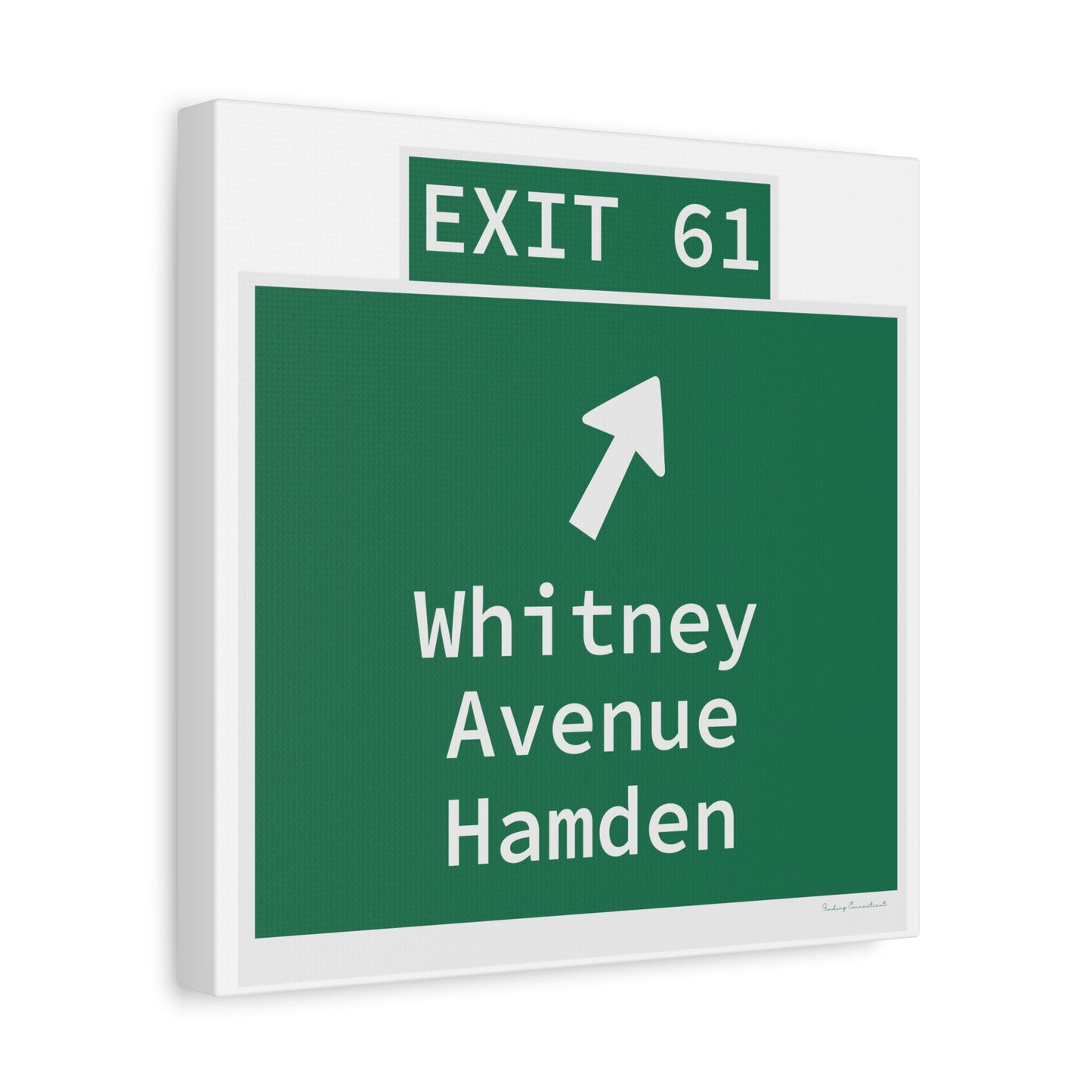 Vintage WCP Exit 61 Sign Matte Canvas, Stretched, 1.25"