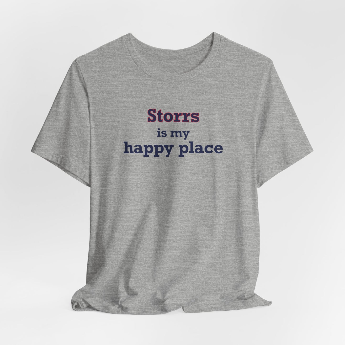 Storrs Is My Happy Place Unisex Jersey Short Sleeve T-Shirt